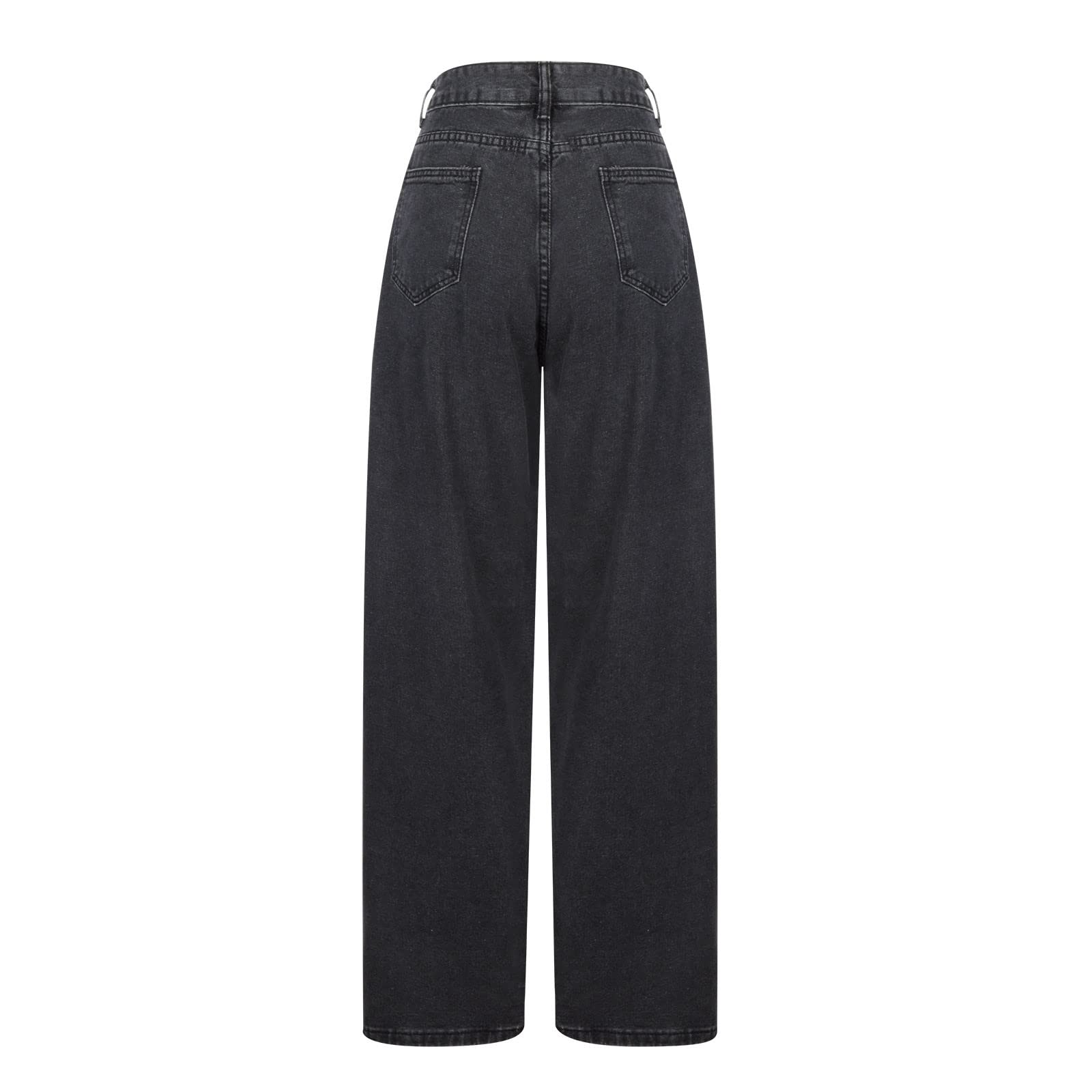 Women's High Waist Baggy Jeans - Y2K Streetwear Pants for Casual Outfits