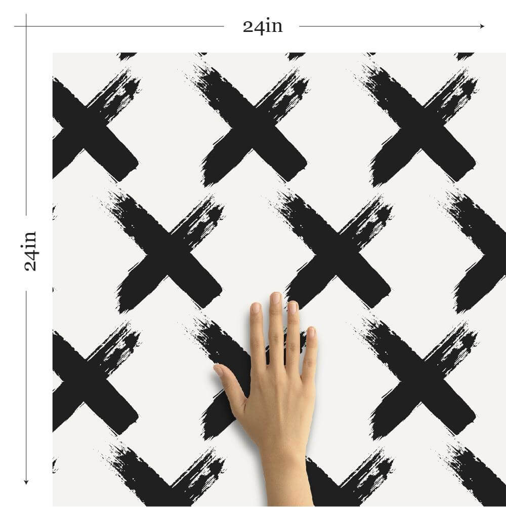 White Cross Teens Peel and Stick Removable Wallpaper - Self-Adhesive Decorative Wall Covering for Bedroom, Dorm, Nursery - Easy to Apply & Remove Without Damage