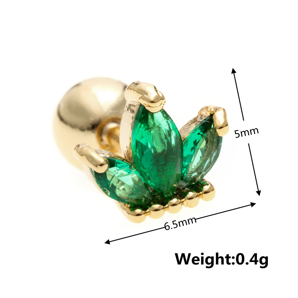 20G Sweet Cartilage Bow Stud Barbell Earrings for Women - Dainty 14K Gold Plated Body Jewelry | EGD0262 | Perfect for Everyday Wear, Parties & Gifts