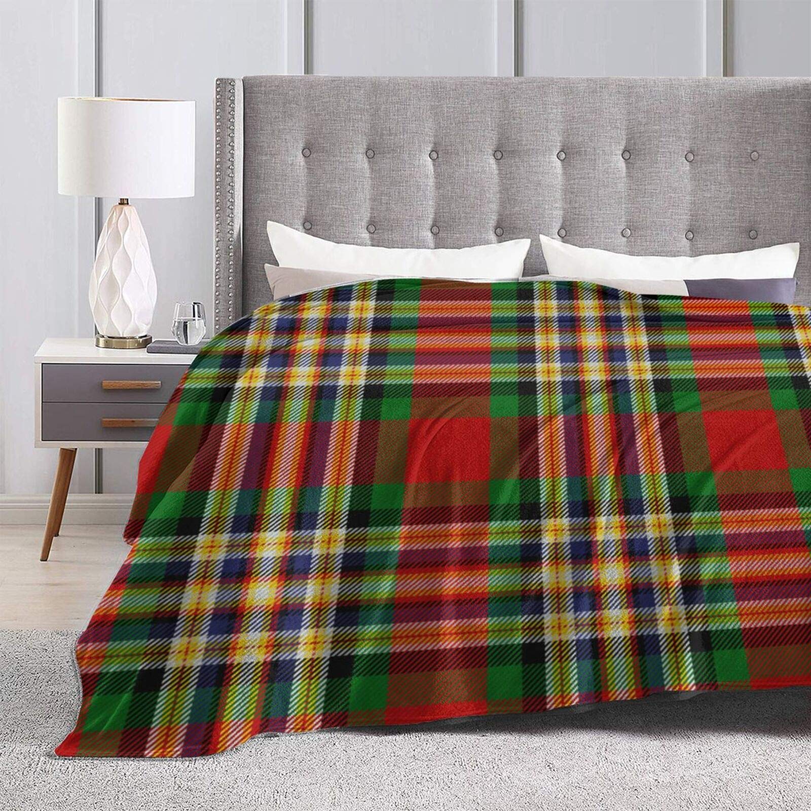 Clan Macgill Tartan Throw Blanket - Ultra Soft Flannel Blanket for Bed, Sofa & Couch | Warm Scottish Plaid Blanket for Home, Office & Travel Use