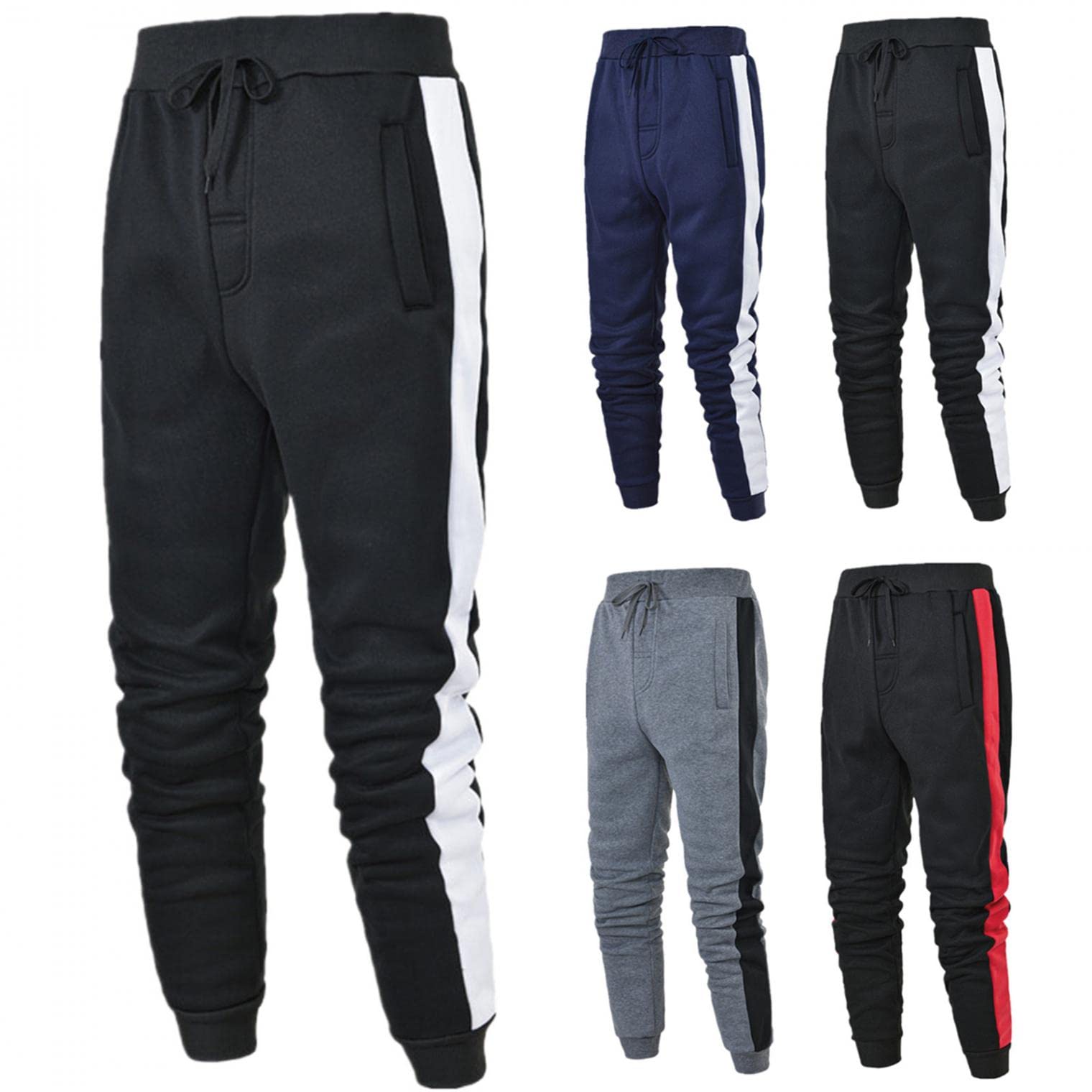 Men's Joggers Sweatpants with Zipper Pockets - Lightweight Running Workout Pants for Exercise & Sports | Gym, Lounge & Outdoor Activities