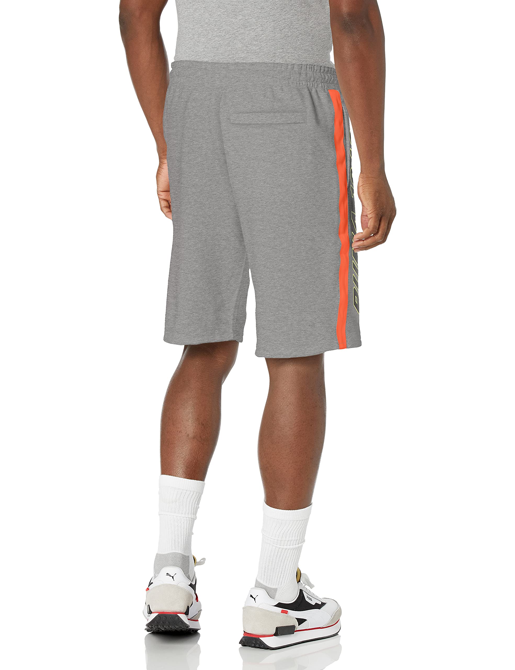 Puma Men's LUXTG Bermuda Sweatpants - Medium Gray Heather, Size M | Comfortable Casual Lounge Pants for Men, Perfect for Home, Gym & Outdoor Activities