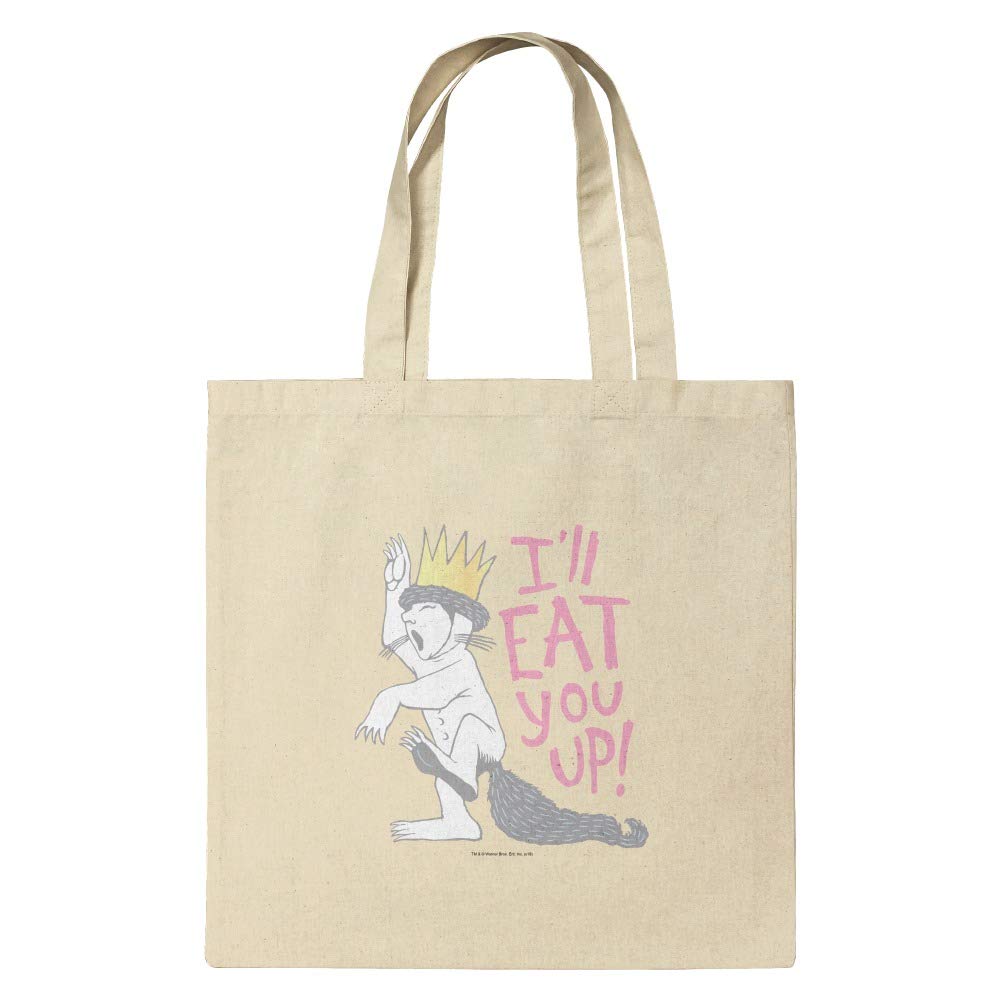 Where the Wild Things Are Eat You Up Reusable Grocery Tote Bag - Eco-Friendly Shopping Bag for Groceries, Travel & Daily Use