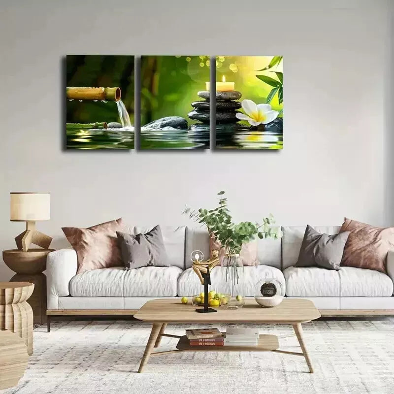 3-Piece Green Botanicals & Florals Wall Art Set - 50x70cm Framed Canvas Prints | High-Quality Australian Made | Ready to Hang | Perfect for Living Room, Bedroom & Office Decor