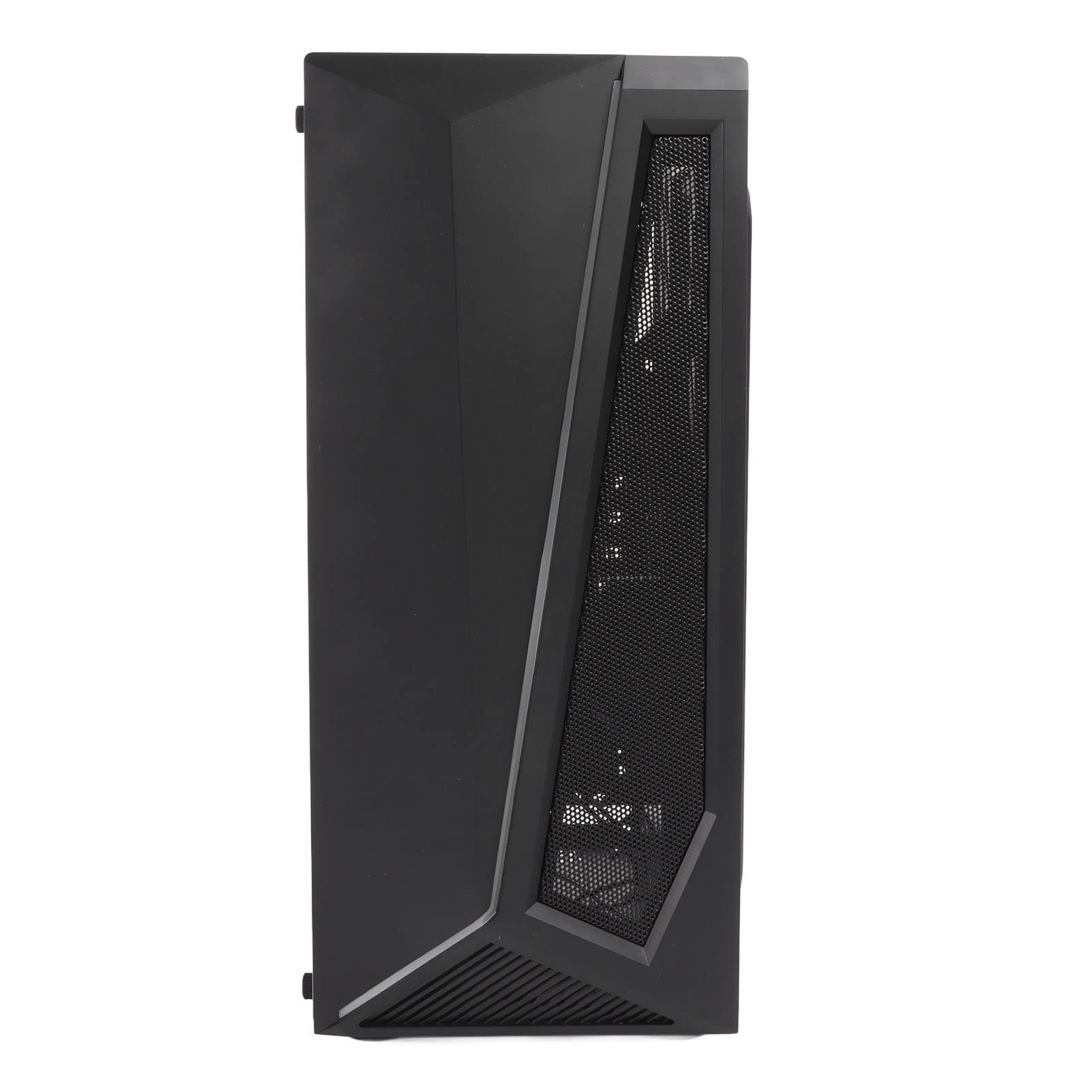 ATX Mid Tower PC Gaming Case with Tempered Glass Side Panel, RGB LED Lighting & USB Ports - Micro ATX/ATX Computer Chassis for Gaming PC Builds, Home Office & Streaming Setup