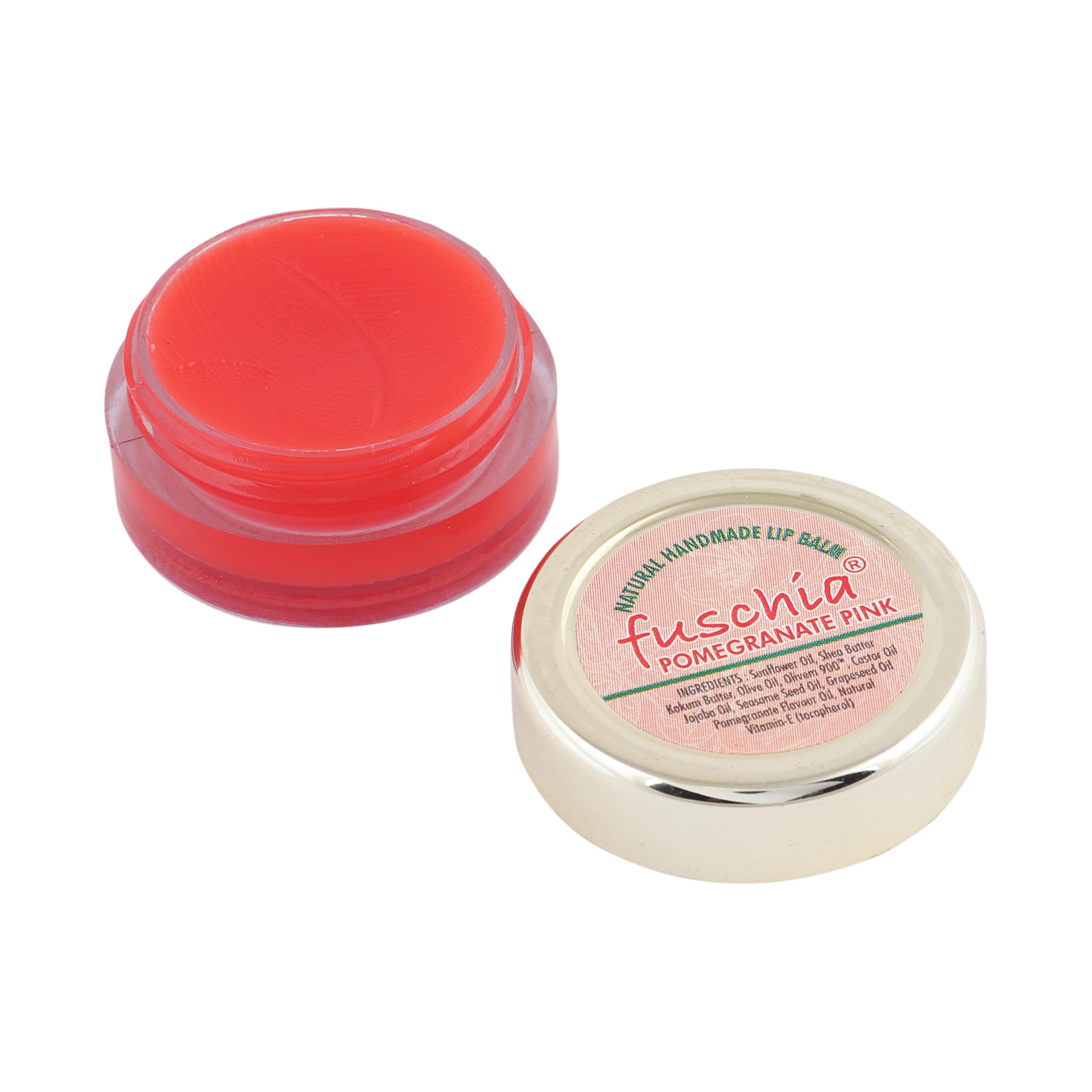 Fuschia Pomegranate Pink Tinted Lip Balm - Hydrating Lip Mask for Dry, Flaky Lips | Natural Glow & Plumping Effect | Perfect for Daily Moisture, Night Care & Makeup Prep