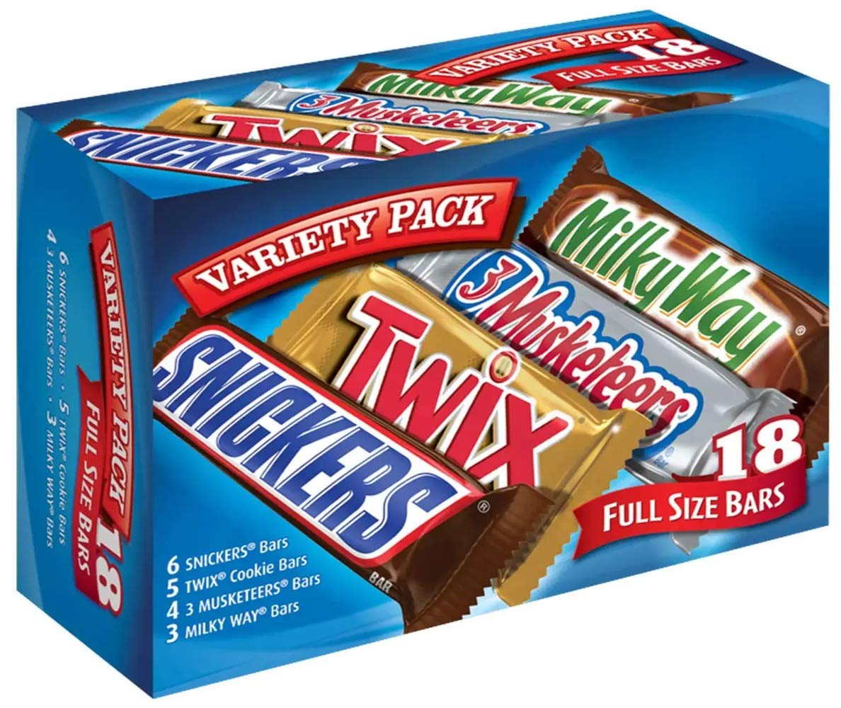 Mars Chocolate Candy Variety Pack - 33.31oz (10 Count) | Assorted Single Serve Bars | Perfect for Halloween, Party Favors & Office Snacks