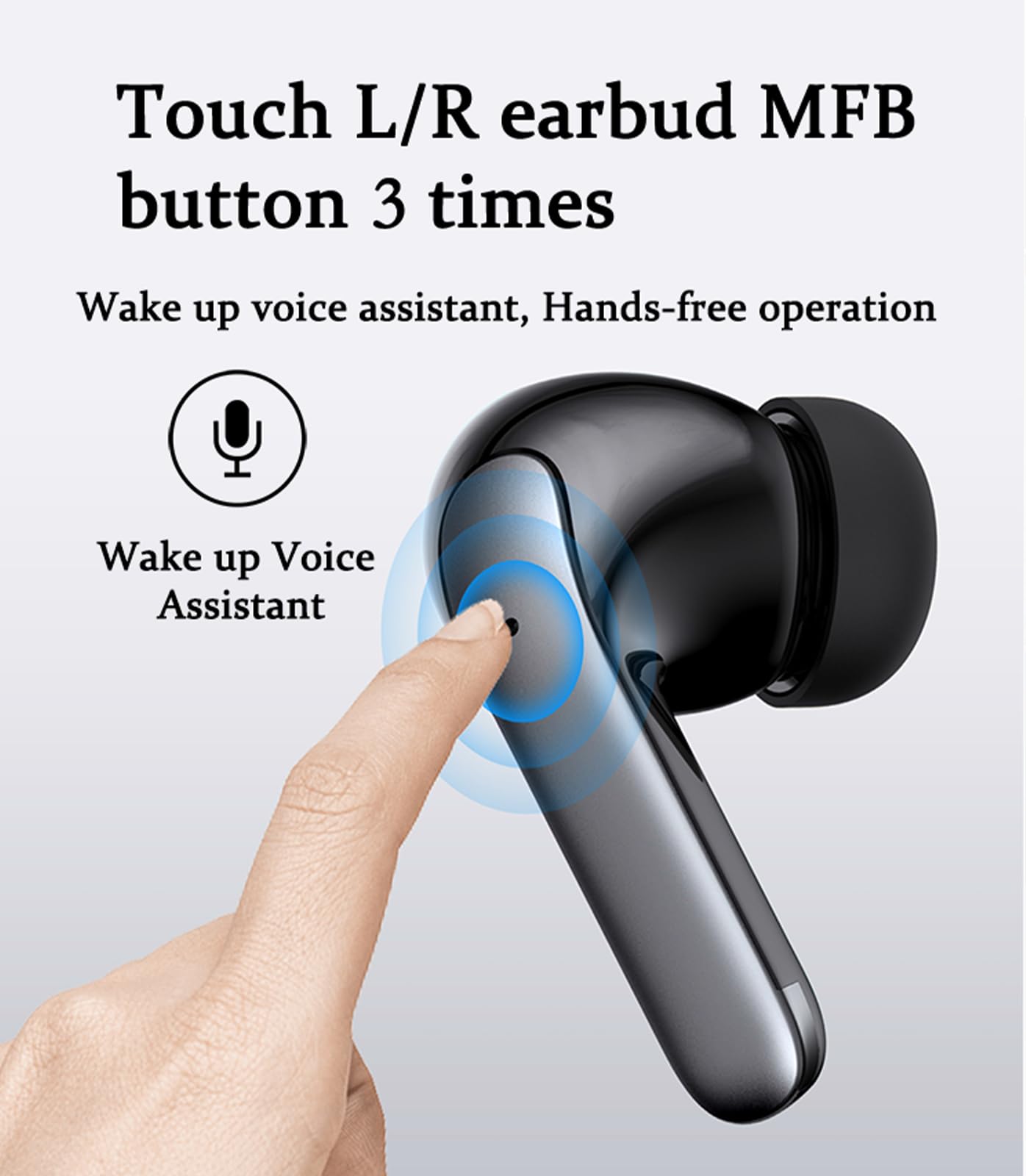 Wireless Bluetooth Headphones - 40H Playtime, LED Power Display Charging Case, IPX5 Waterproof Earbuds with Mic for Phone Calls, Gaming, TV & Sports | Perfect for Workouts, Commuting & Travel