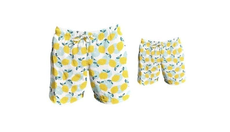 **Father & Son Matching Swim Trunks - Quick-Dry Swim Shorts for Beach & Pool - Family Vacation Outfits**