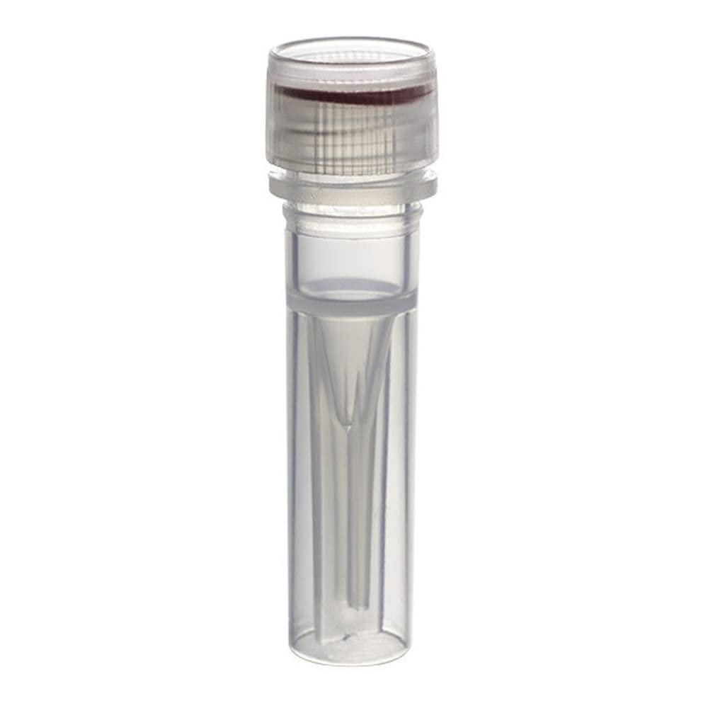 Micrewtube T334-2 0.5ml Polypropylene Self-Standing Tubes with O-Ring Seal, Non-Sterile, Non-Graduated Cap, Case of 1000 - Ideal for Lab Samples, PCR Tubes & Liquid Storage
