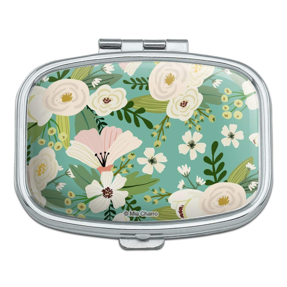 Yuri Spring Flowers Rectangle Pill Case - Portable Medicine Organizer & Jewelry Gift Box for Travel, Home, and Office Use