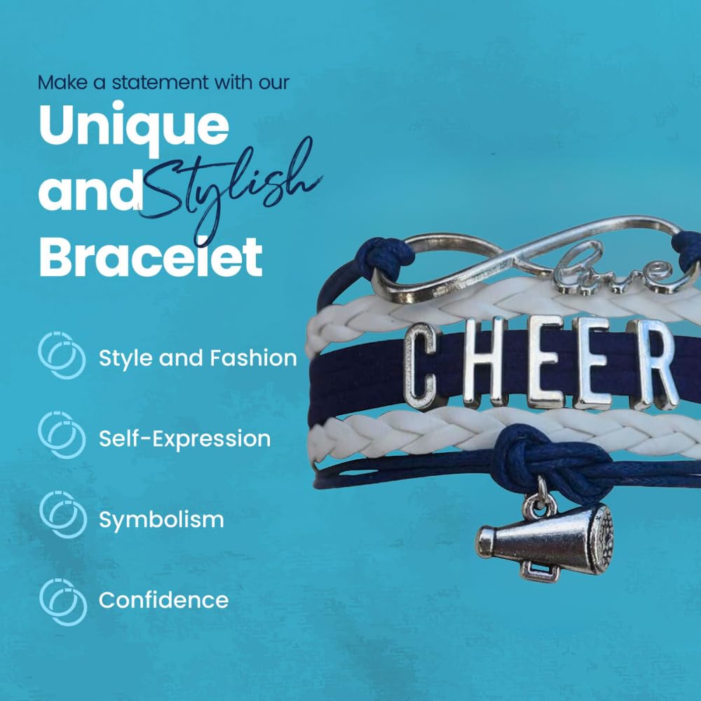 Infinity Collection Cheerleading Bracelets - Stylish Team Spirit Wristbands for Cheerleaders, Dancers & Sports Fans - Perfect for Games, Competitions & School Events