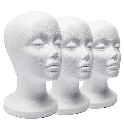 Eduuyvee Foam Mannequin Head for Display - Sunglasses, Eyeglasses, Hats, Caps & Headphones Holder - Perfect for Retail Stores, Boutiques & Fashion Displays