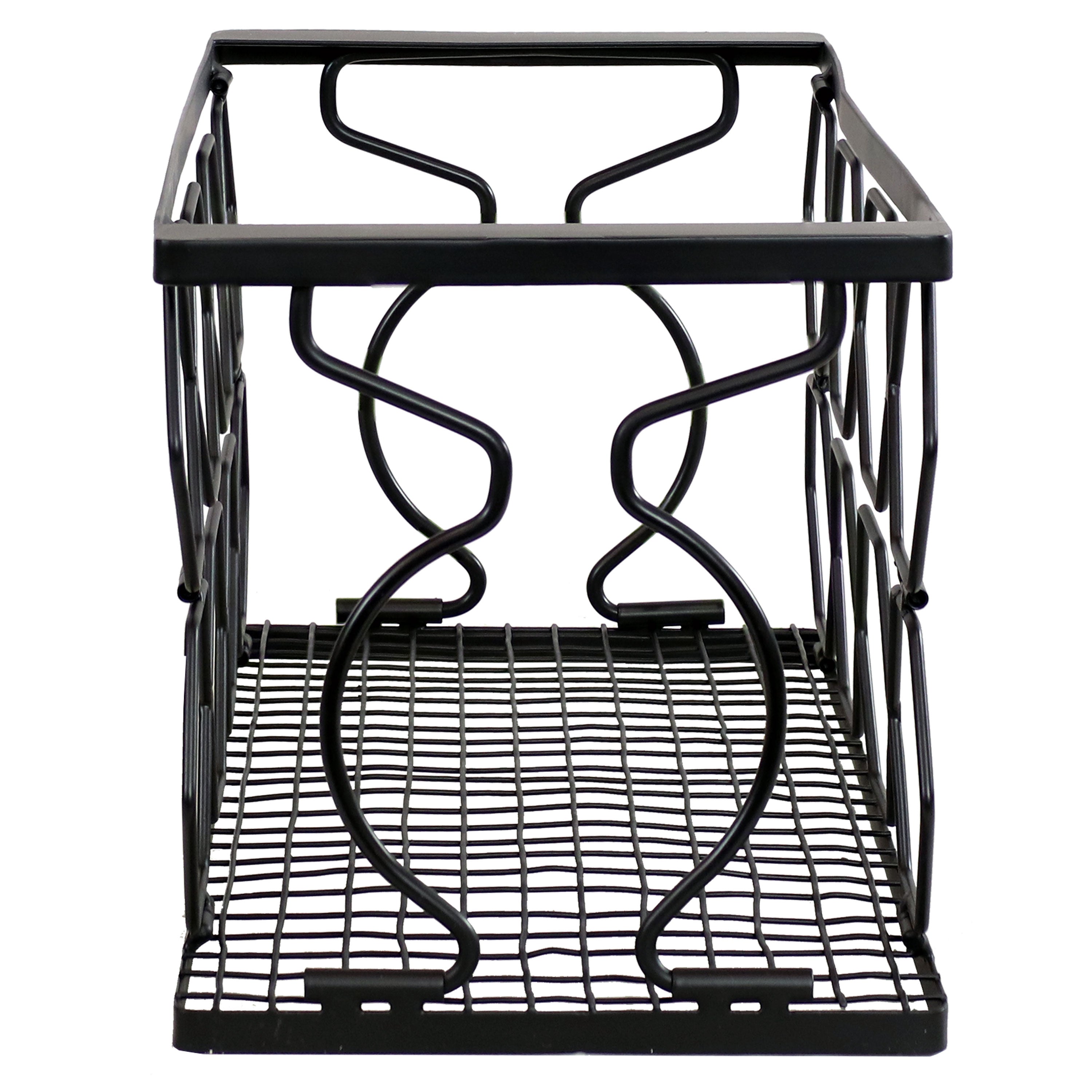 Sunnydaze Foldable Metal Countertop Wine Rack - Black | Space-Saving Wine Storage for Kitchen, Bar & Dining Room | Holds 6 Bottles