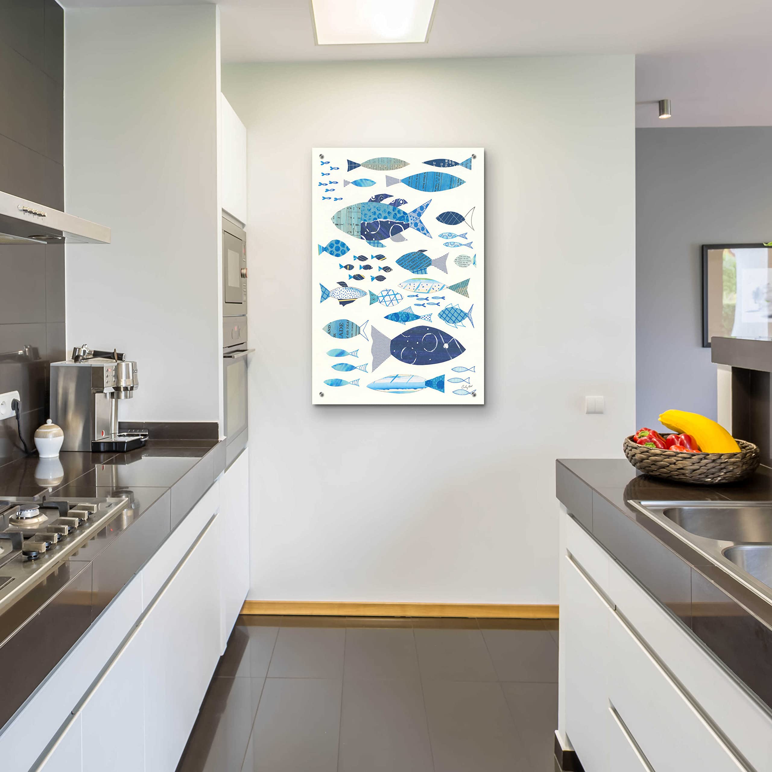 Go with The Flow II by Courtney Prahl - 24x36 Inch Acrylic Glass Wall Art Print, Modern Abstract Painting for Living Room, Bedroom & Office Decor