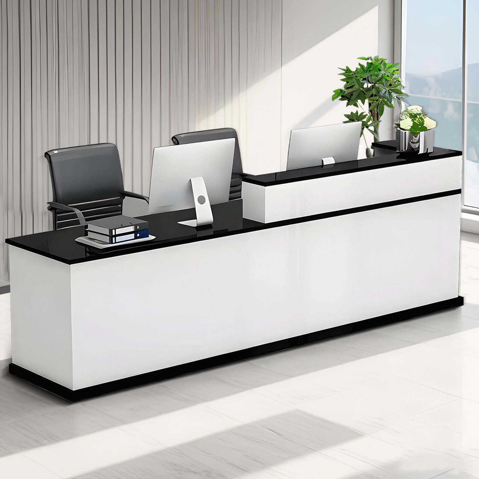 Modern Reception Counter Desk with Drawer - 110