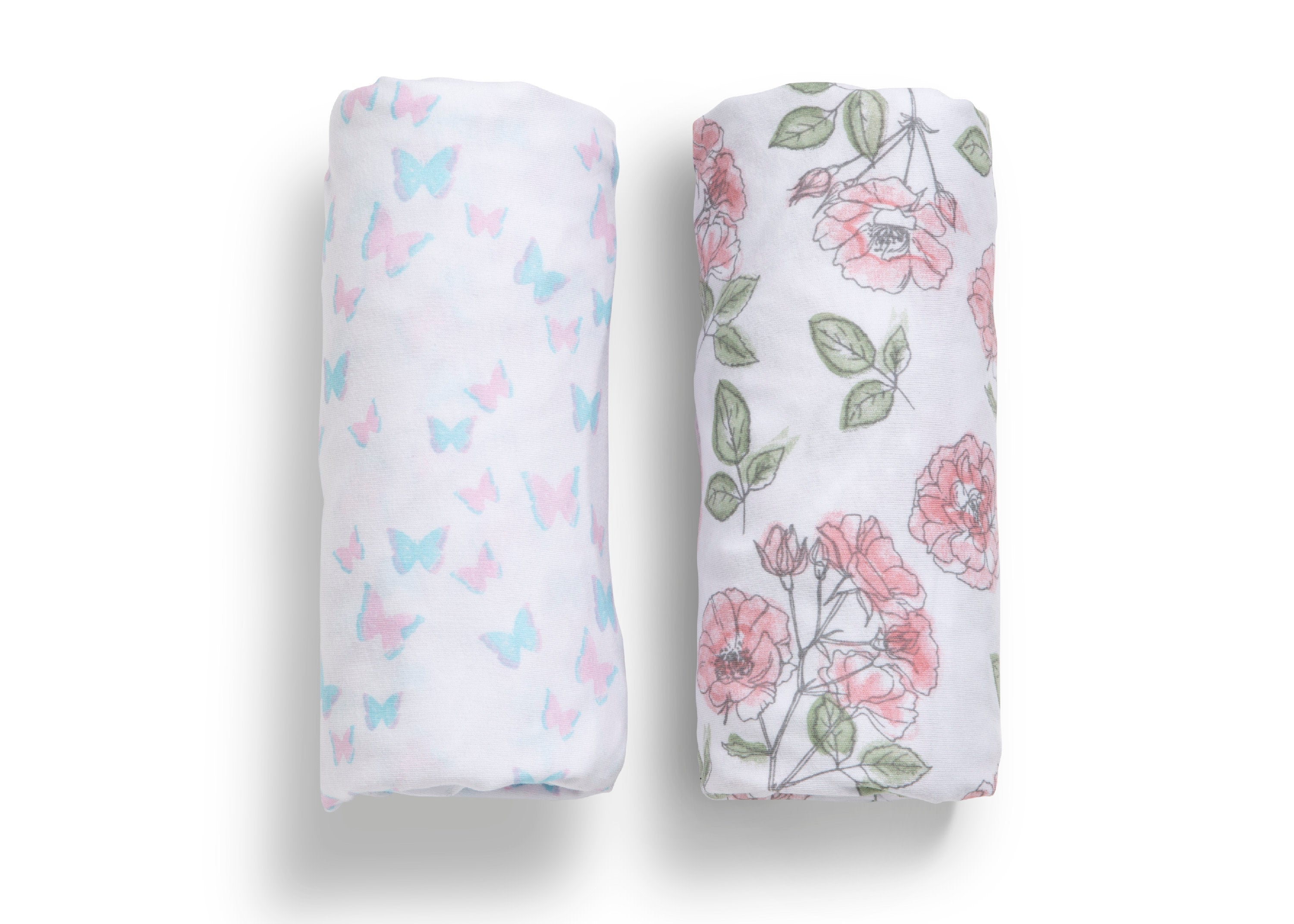 Soft & Breathable 2-Pack Garden Party Fitted Crib Sheets | Organic Cotton Baby Bedding | Perfect for Nursery, Daycare & Travel Use