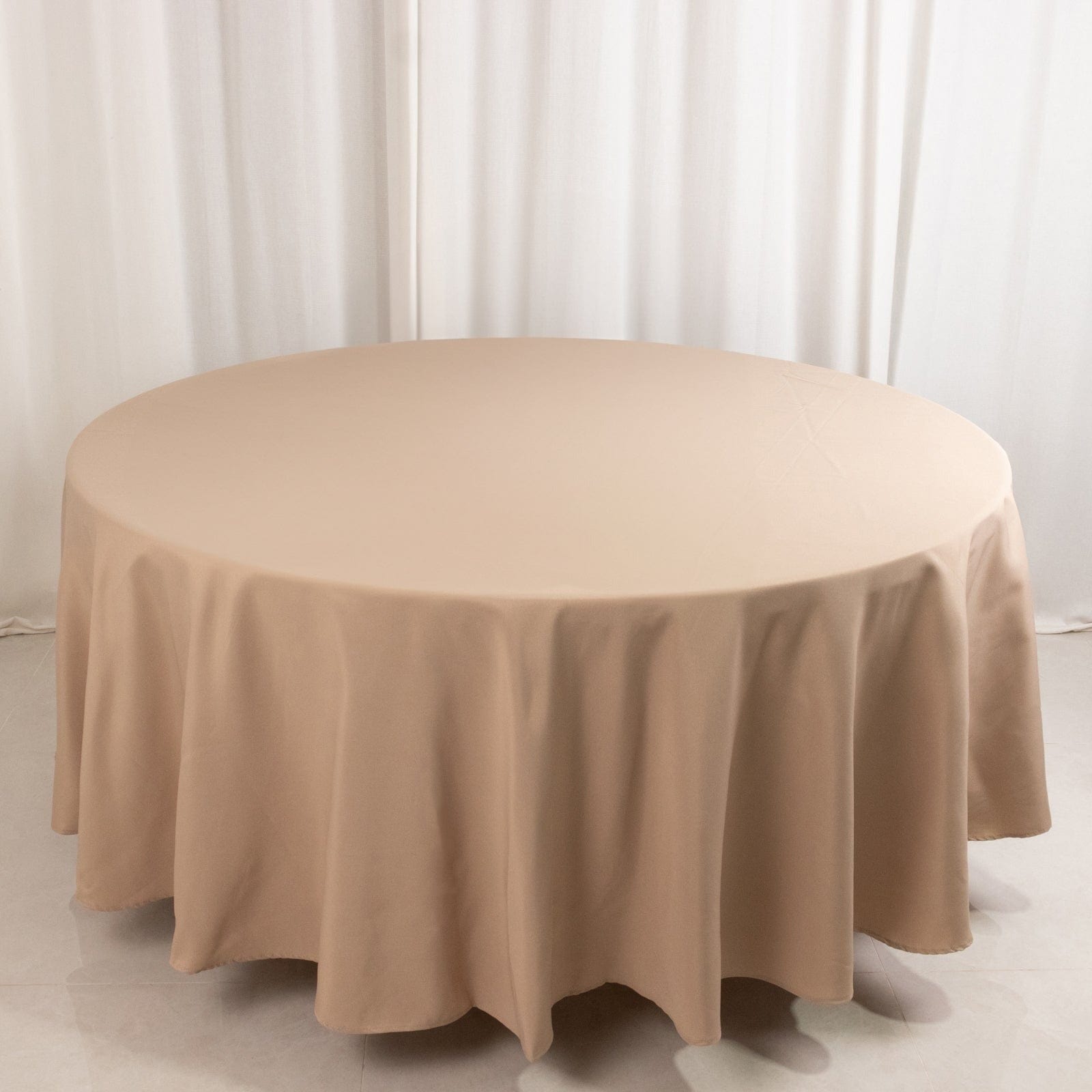 Premium 108-Inch Round Polyester Tablecloth for Weddings, Parties & Events - Elegant & Durable Table Linens for Banquets, Celebrations & Home Decor