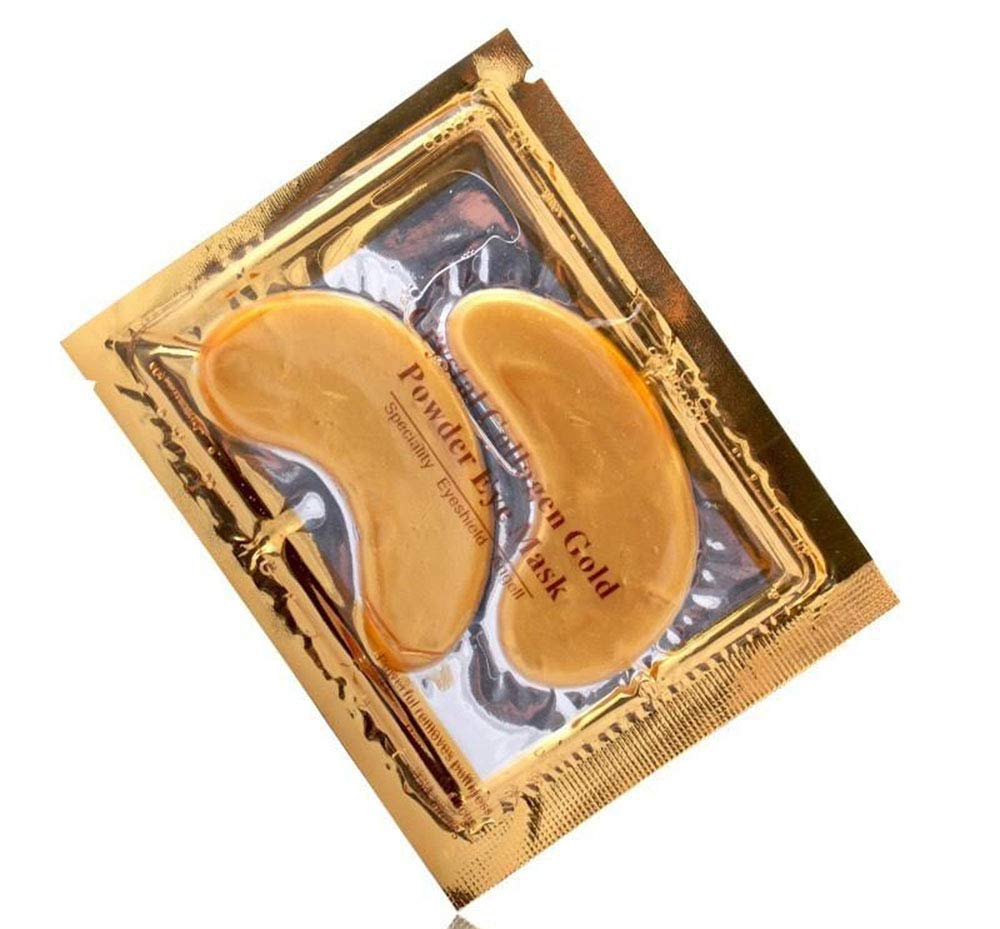 24K Gold Collagen Eye Masks - Anti Aging Gel Patches (20 Pairs) for Dark Circles & Wrinkles