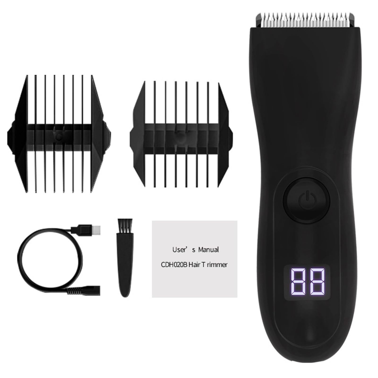 **Men's Electric Groin & Body Hair Trimmer - Waterproof Wet/Dry Pubic Shaver & Groomer for Smooth Skin - Perfect for Travel, Gym & Home Use**