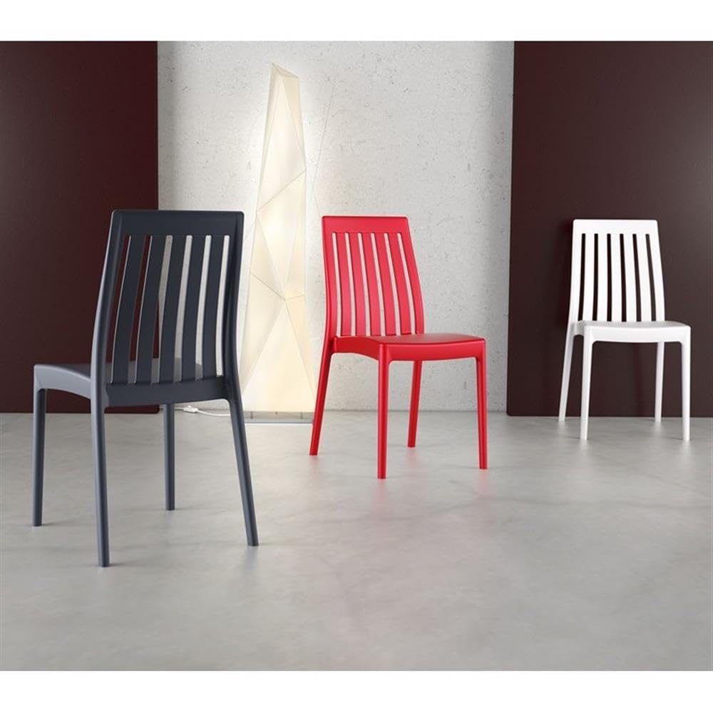 Dark Gray Soho Patio Dining Chairs (Set of 2) - Outdoor Furniture for Garden, Poolside, and Backyard Dining