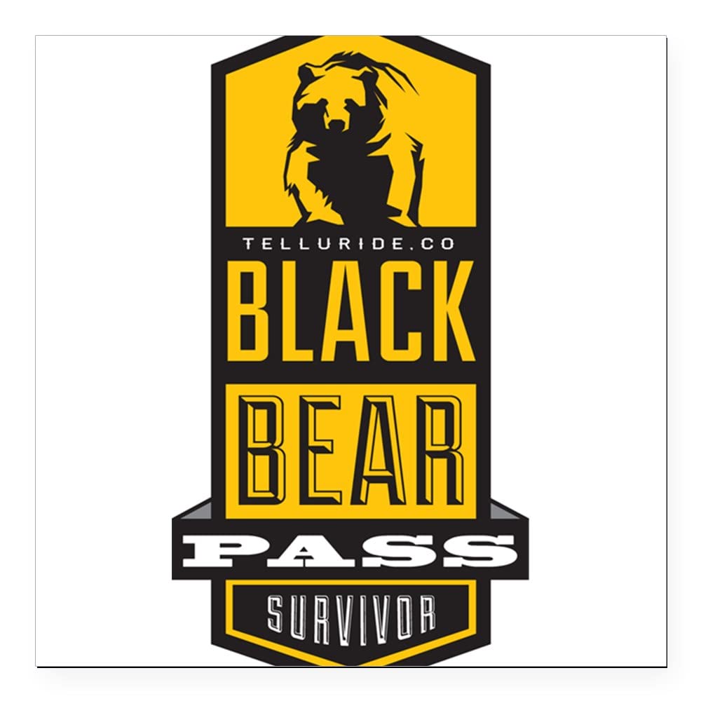 Black Bear Pass 3x3 Square Car Magnet - Durable Magnetic Bumper Display for Vehicles | Perfect for Outdoor Enthusiasts & Road Trip Adventures