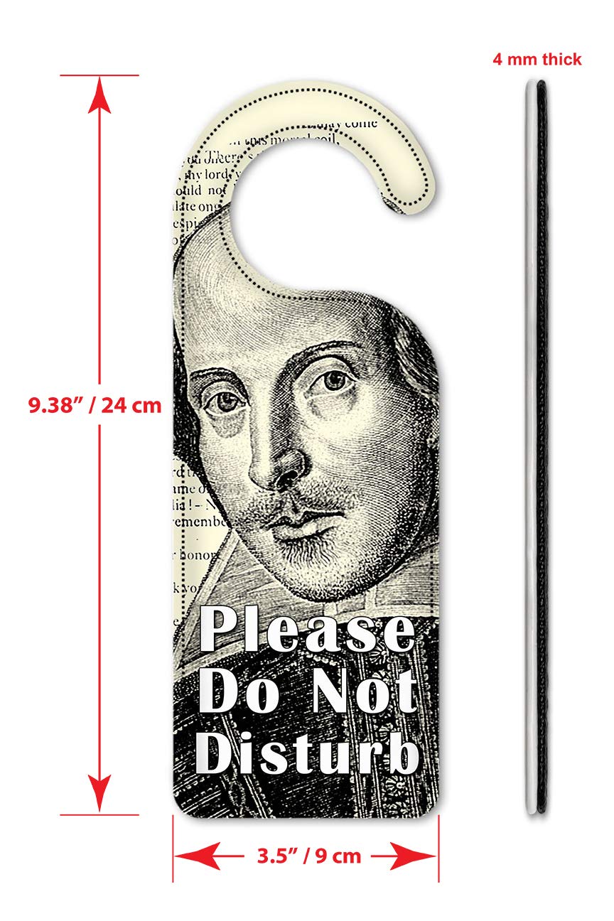 Shakespeare Do Not Disturb Door Hanger - Decorative Art Plates for Hotels, Bedrooms & Privacy - Perfect for Home Decor and Gifts