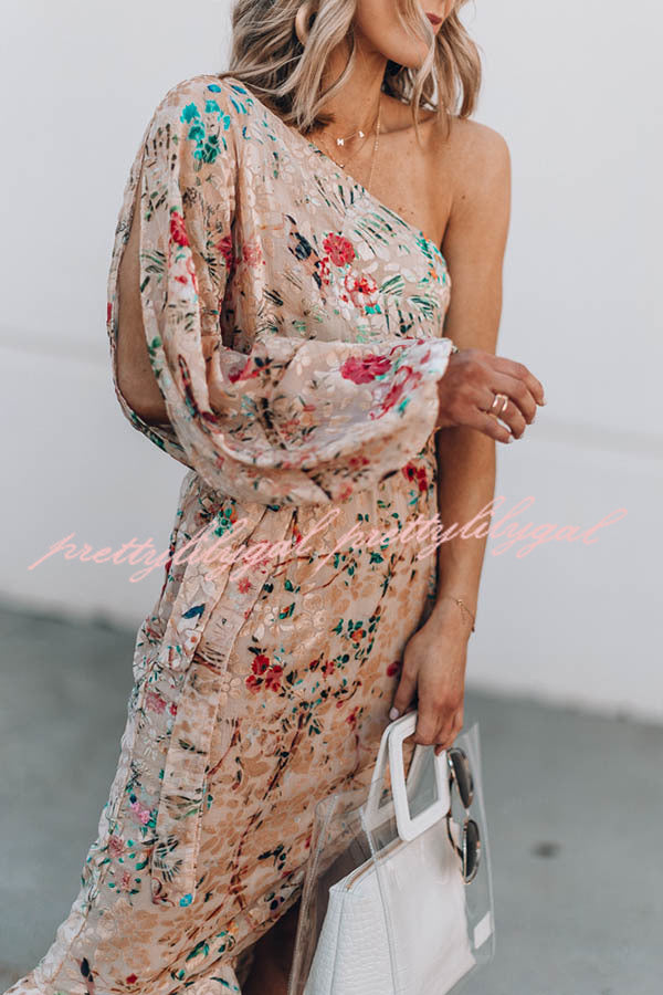 Floral Print One Shoulder Dress for Women | Spring Summer Fashion | Perfect for Weddings, Parties & Date Nights