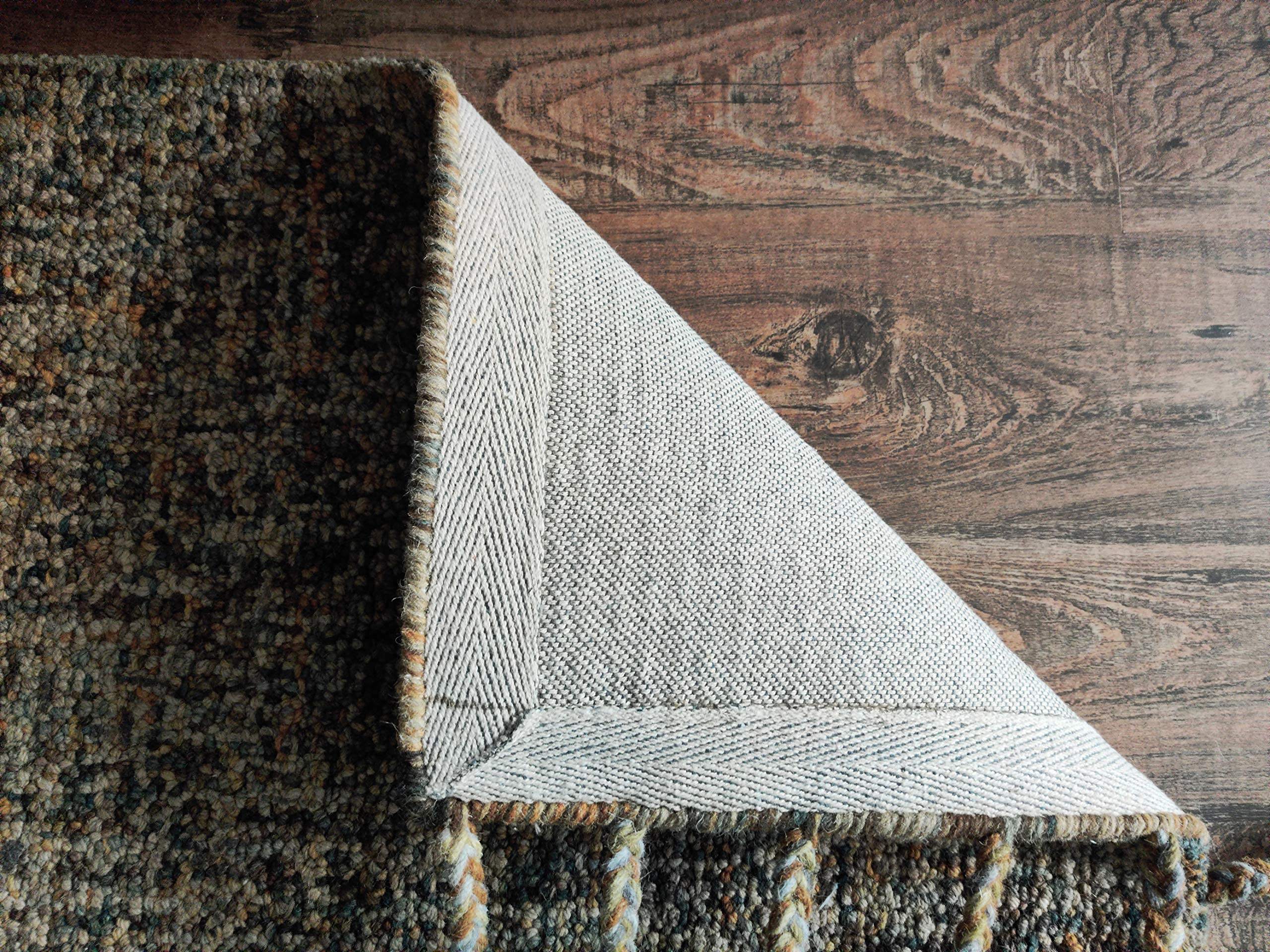 Handmade Nomad Forest Wool Rug - Natural Fiber, Easy Maintenance, Non-Slip - 2'6