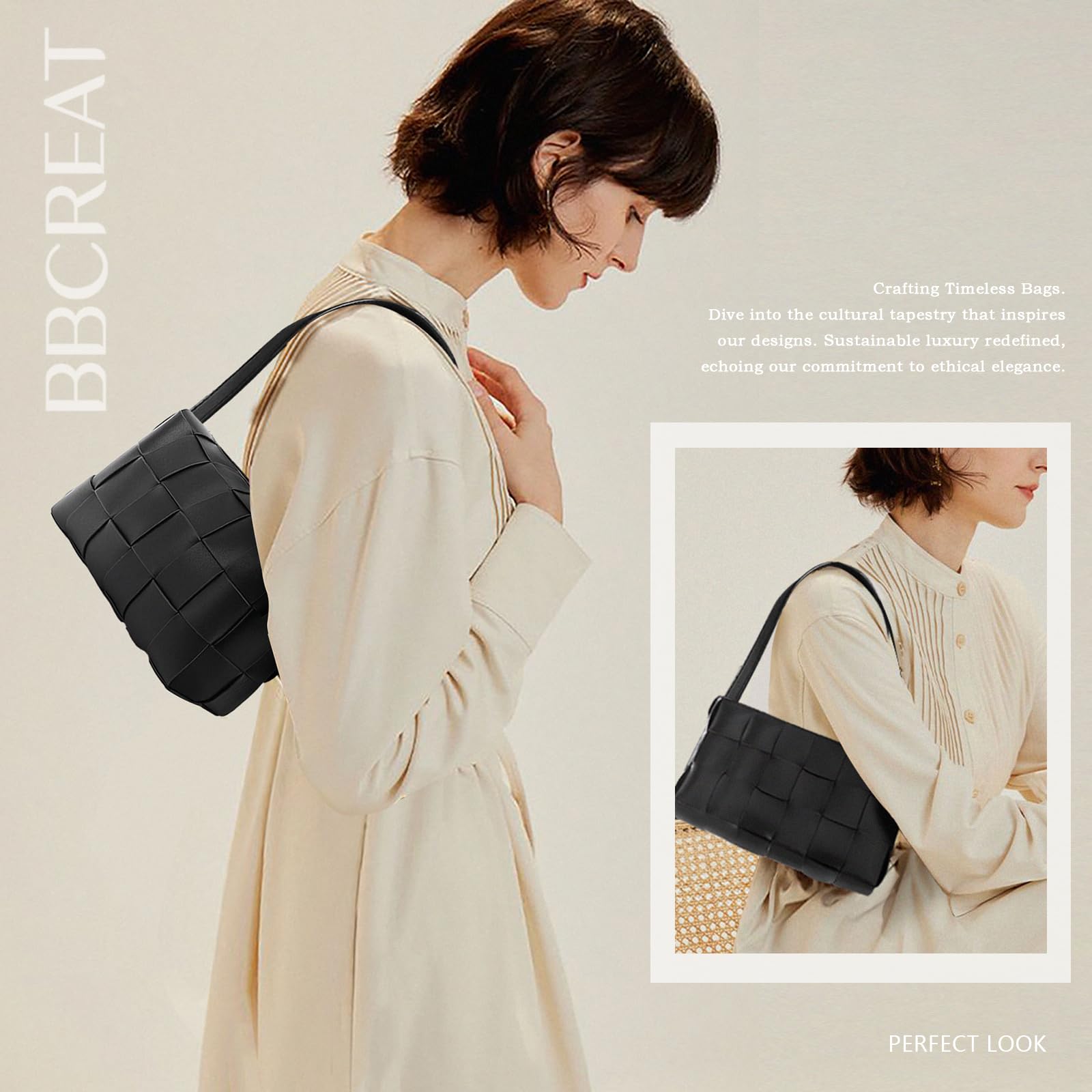 Stylish Women's Shoulder Bags - Fashionable Designer Handwoven Crossbody Purse with Secure Zipper Closure | Perfect for Work, Travel & Everyday Use