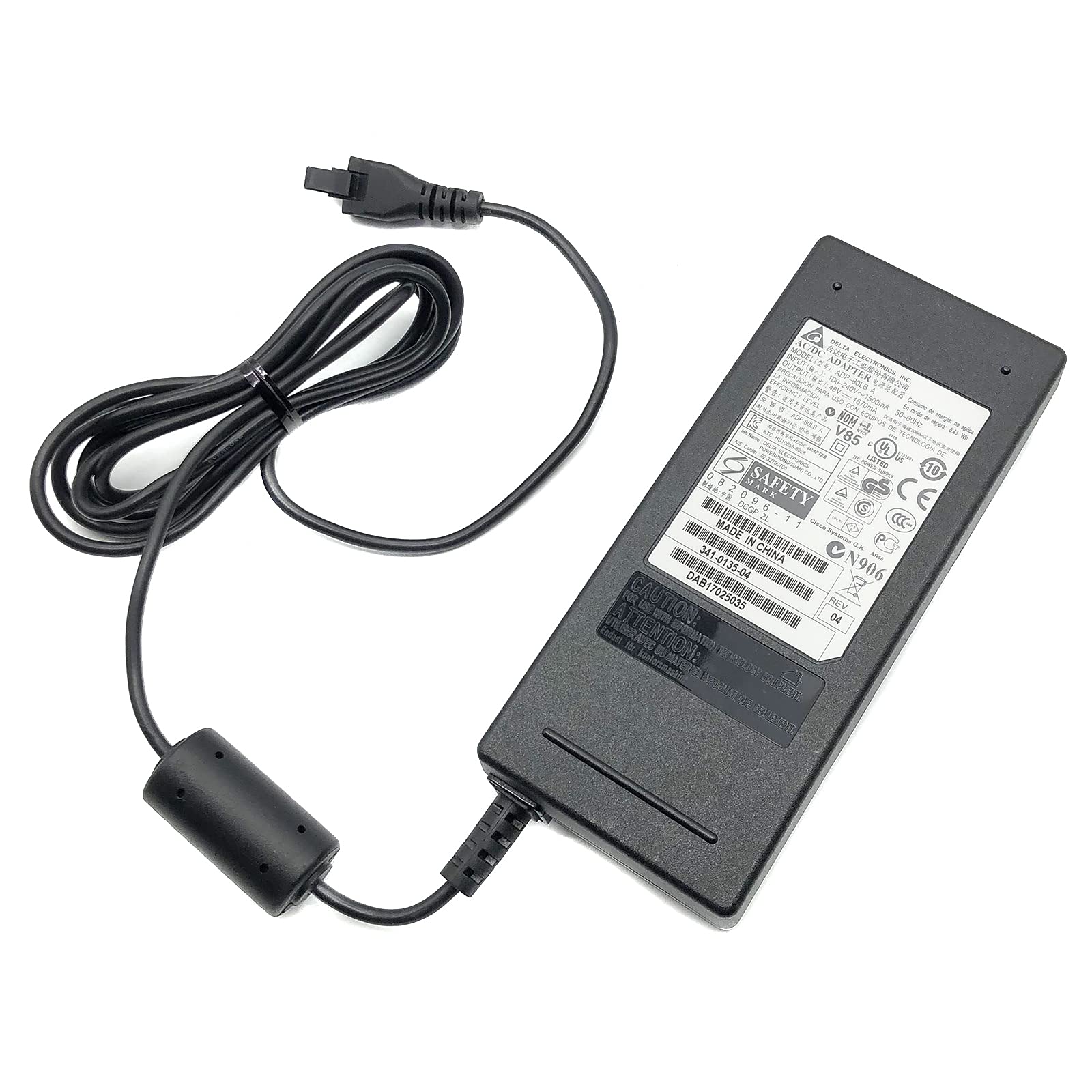 Delta ADP-80LB 48V 1.67A Power Supply (Model A 341-0135-04) with Power Cord - Genuine OEM Replacement for Industrial Equipment & Networking Devices
