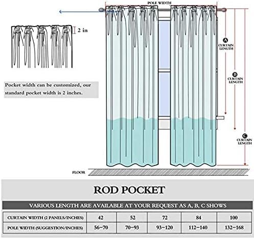 Dreaming Casa Solid Sheer White Curtains - Rod Pocket Window Drapes, 2 Panels 72