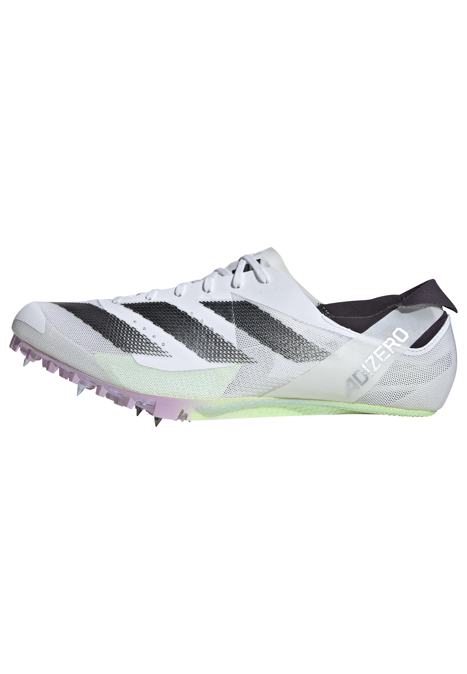Adizero Finesse Running Shoes for Men & Women - Lightweight Cloud White/Core Black/Green Spark Sneakers for Marathon Training & Gym Workouts
