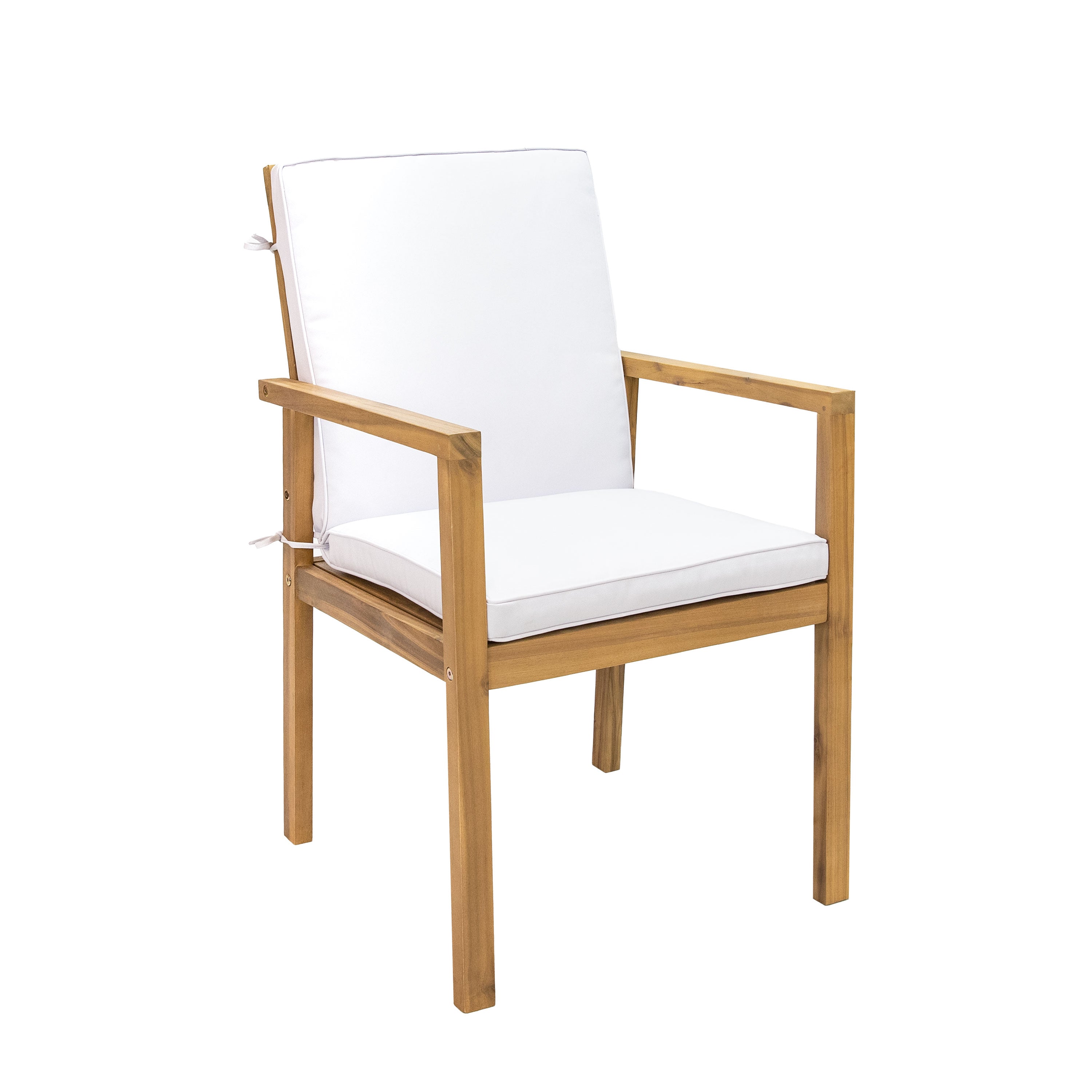 Sunnydaze Rodanthe Outdoor Patio Dining Chairs with Cushions - Set of 2, Weather-Resistant & Comfortable, Perfect for Backyard, Garden, Poolside or Deck Relaxation