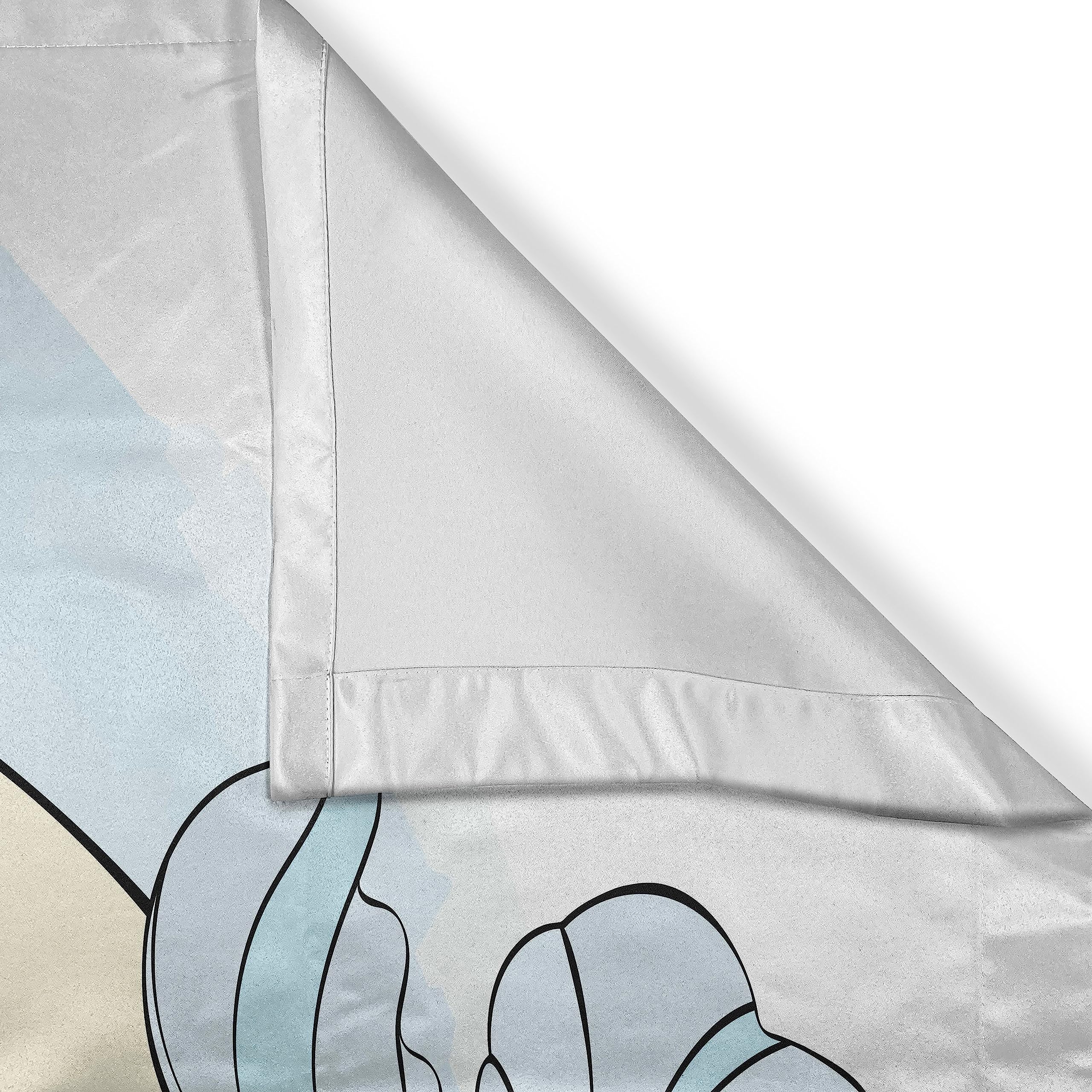 Ambesonne Magic Moon Long Kitchen Curtains - Mermaid Sitting on Crescent Moon Design, 2 Panel Rod Pocket Drapes, 55