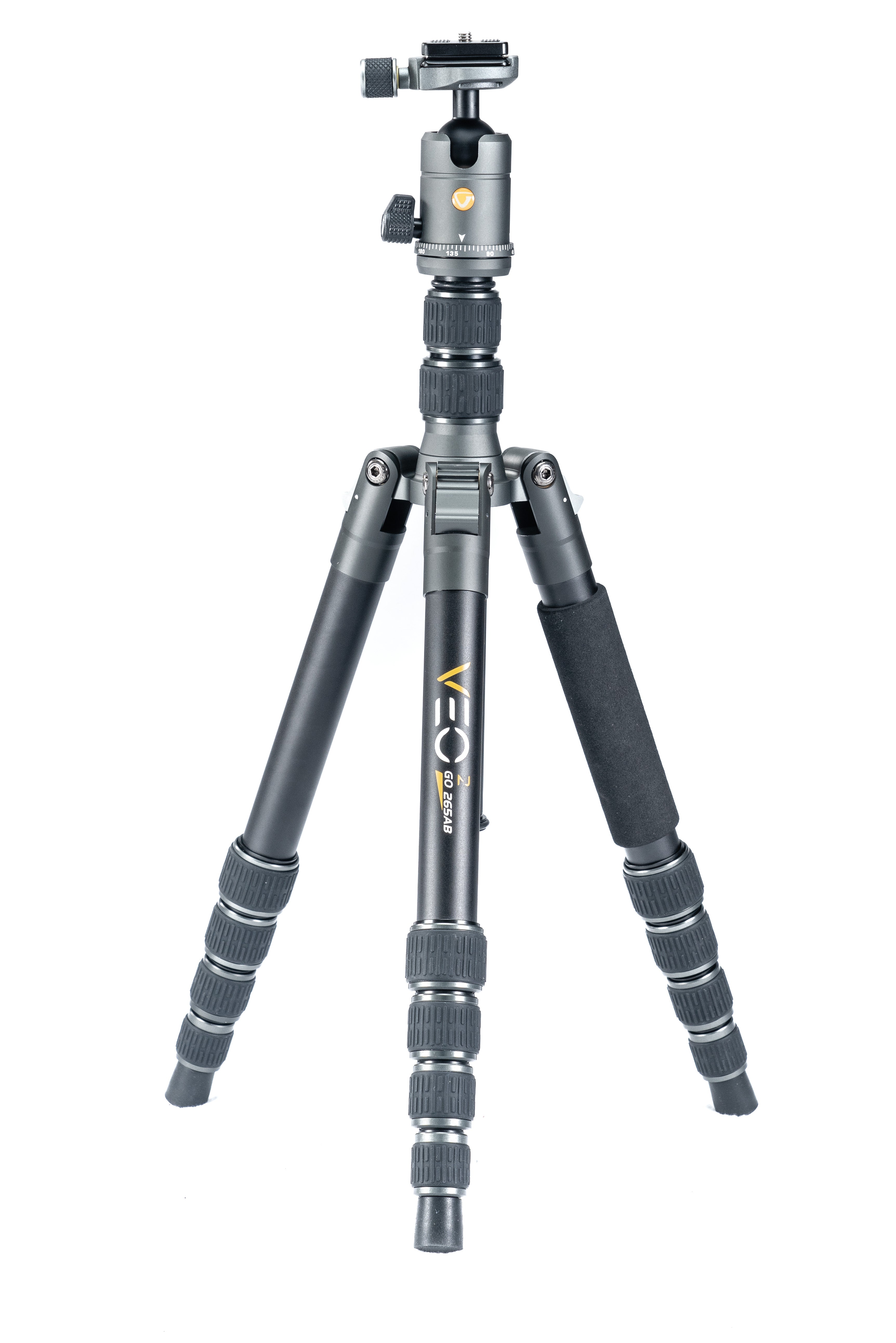VEO 2 GO 265AB Lightweight Aluminum Tripod with Ball Head - 13.2lbs/6kg Load Capacity - Perfect for Travel Photography, Vlogging & Outdoor Shooting