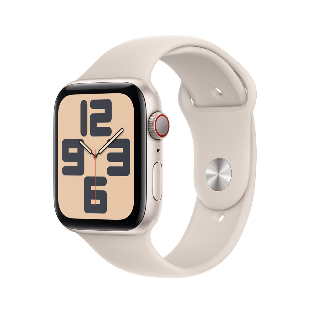 Apple Watch SE GPS + Cellular (44mm) - Starlight Aluminum Case & Sport Band (M/L) - Smartwatch for Fitness Tracking & Daily Use