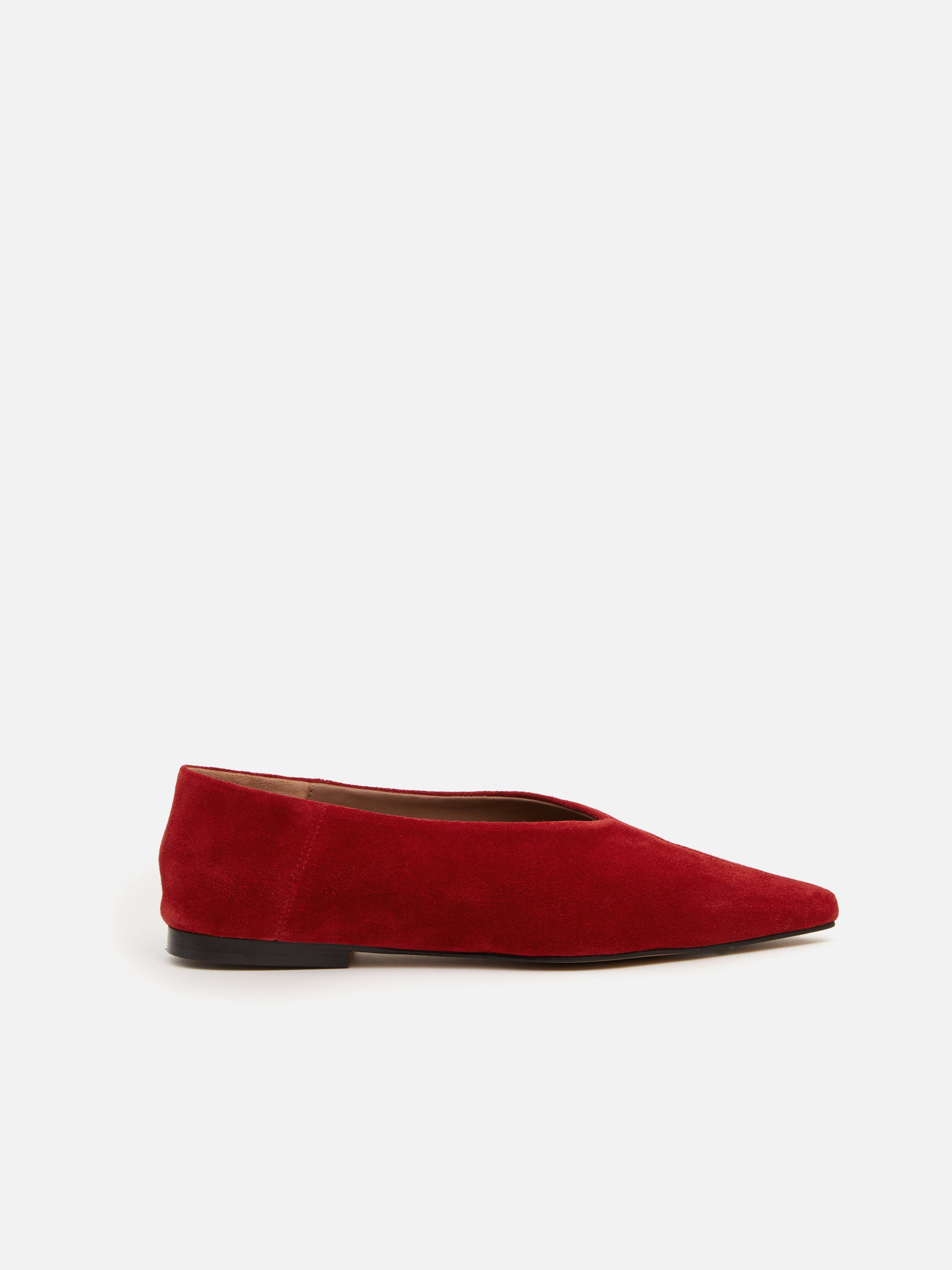 Linnie Women's Flat Pointed Toe Ballet Flats in Red | Comfortable & Stylish Shoes for Work, Casual Wear & Dance