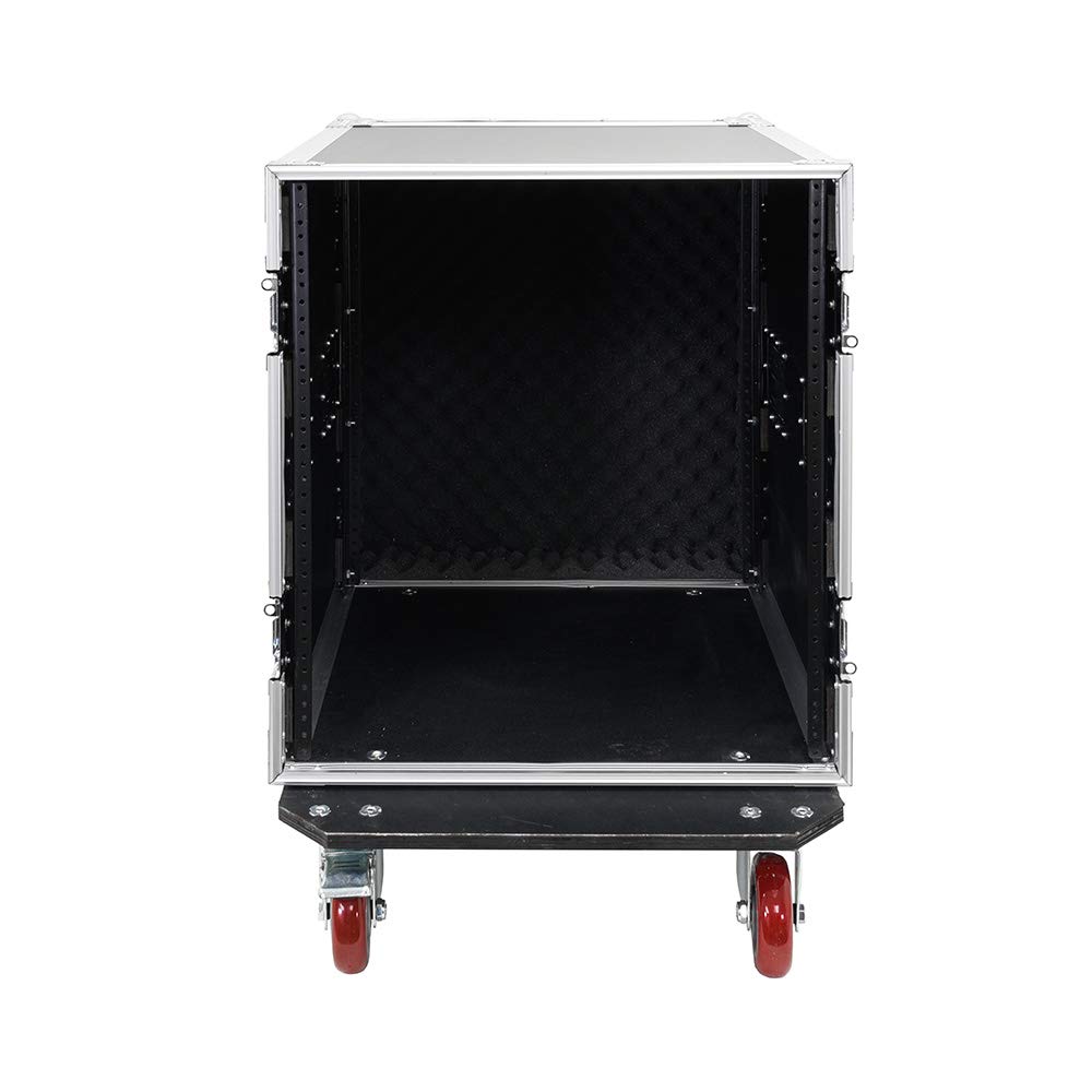 Seismic Audio 12U Professional DJ Rack Case with Wheels - Heavy Duty Tour Grade 12 Space Pro Audio Equipment Rack for Live Performances & Studio Use