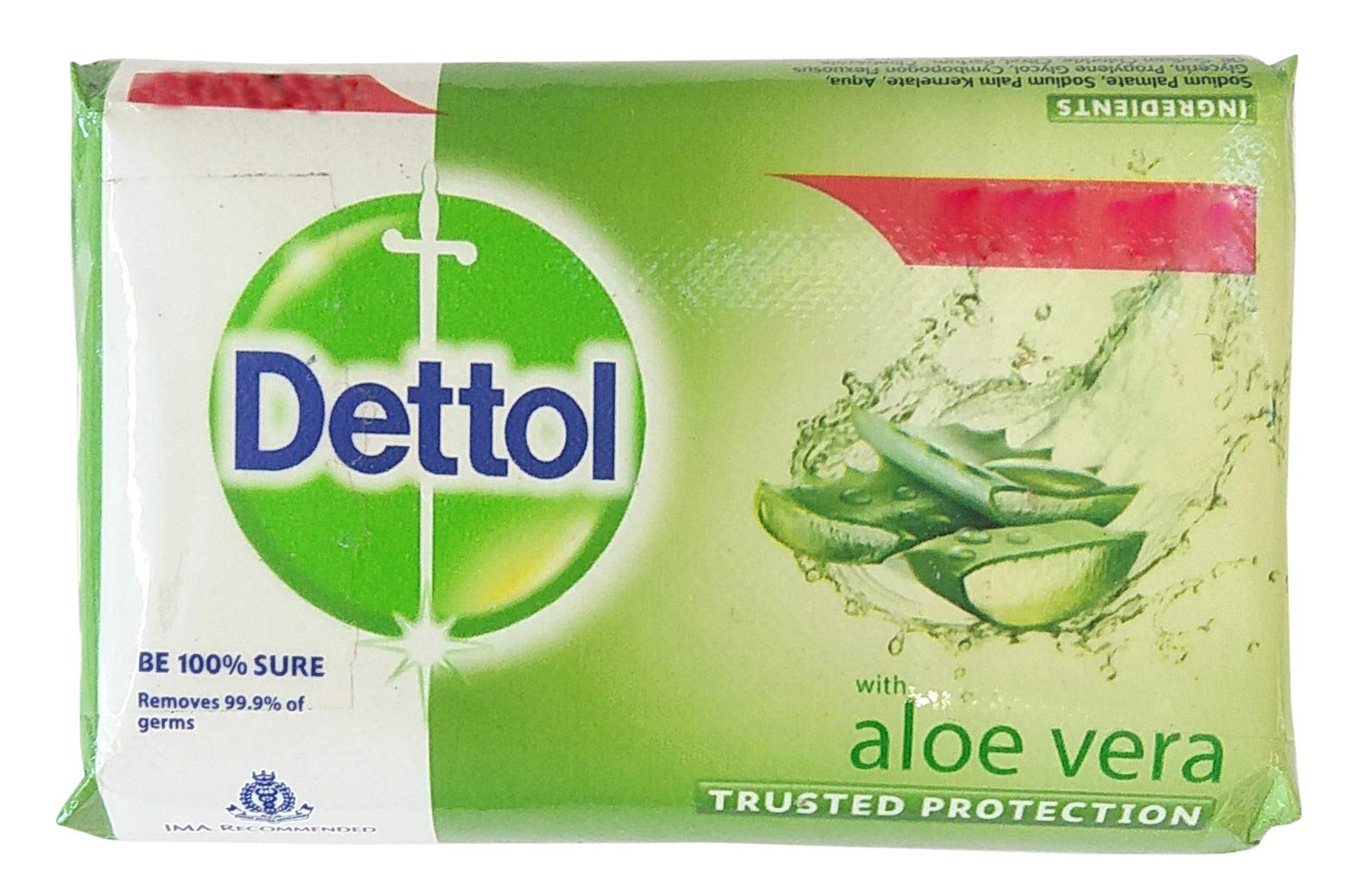 Dettol Aloe Vera Antibacterial Bathing Bar Soap - 100g (Pack of 3) | Gentle Cleansing for Sensitive Skin | Ideal for Daily Hygiene, Post-Workout & Travel Use