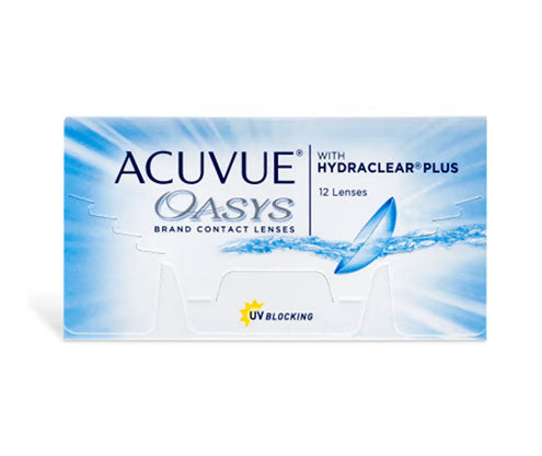 ACUVUE® OASYS® with HYDRACLEAR® PLUS Contact Lenses - 12 Pack (6 Boxes) for Dry Eyes & Extended Wear - Perfect for Daily Use, Travel & Active Lifestyles