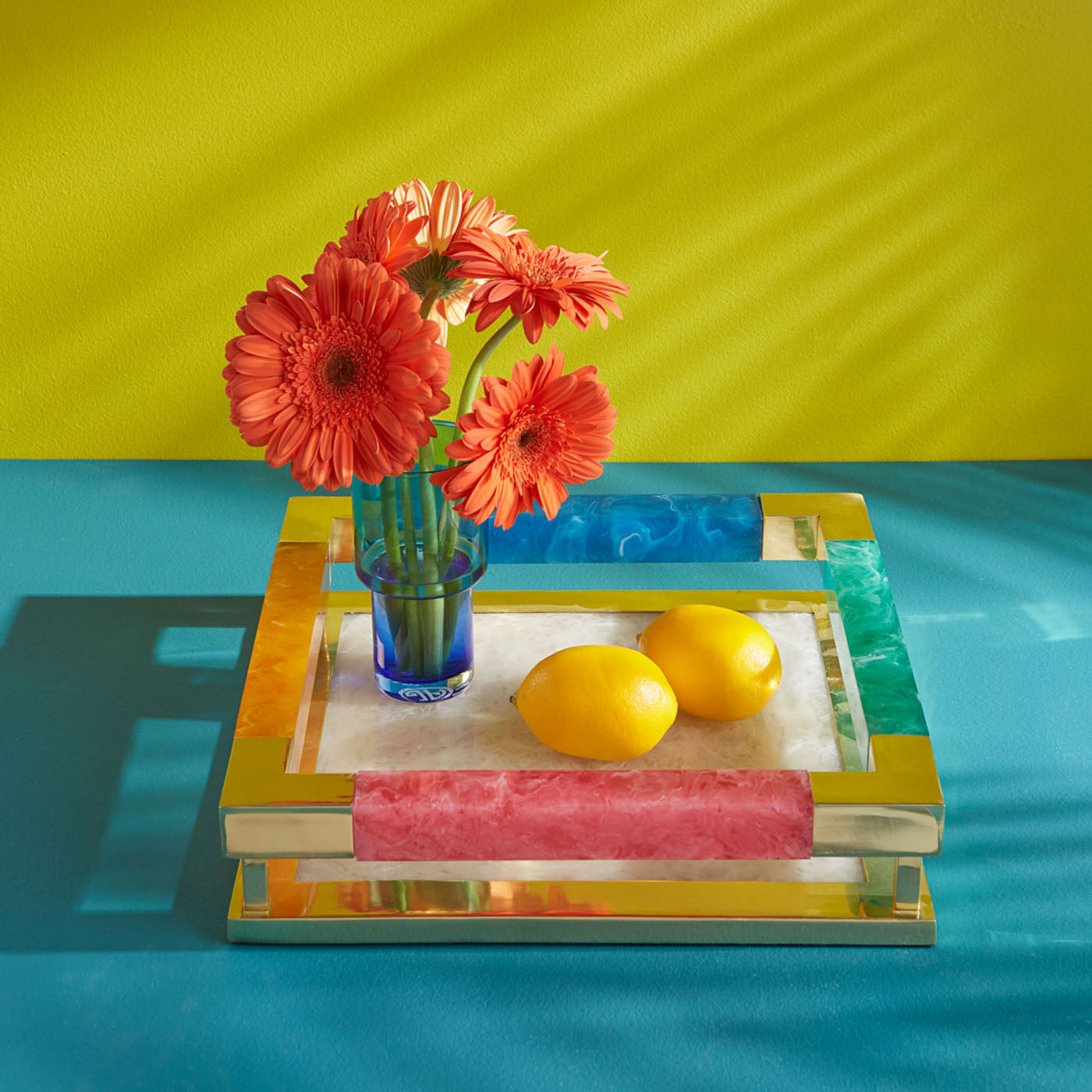 Como Square Tray - Elegant Decorative Serving Tray for Coffee Table, Dining, and Home Decor | Perfect for Entertaining, Breakfast in Bed, and Displaying Decor Items