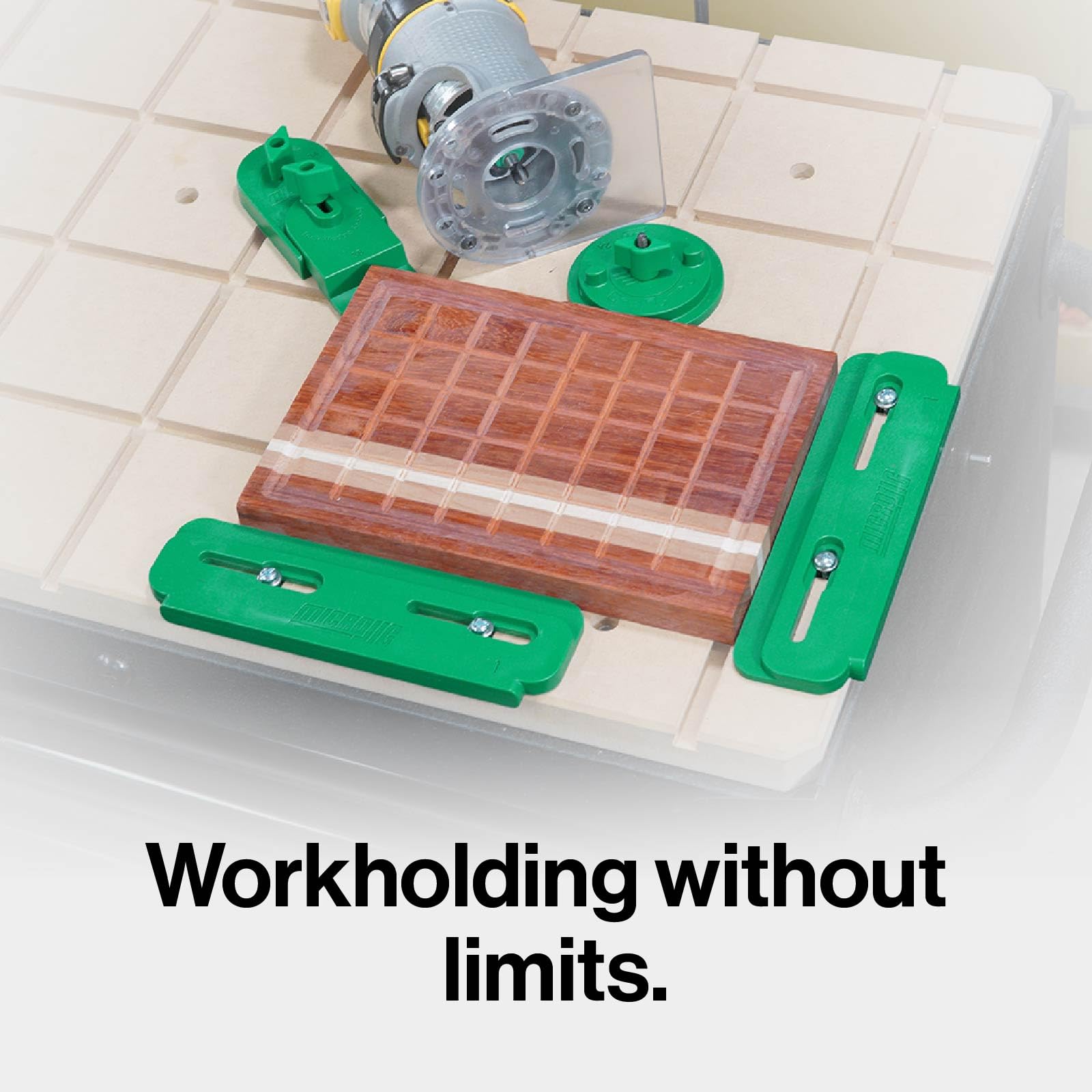 Micro Jig MatchFit CNC Clamping Kit - One-Hand Operation for Woodworking & DIY Projects | Perfect for Router Tables, CNC Machines & Workshop Precision Work