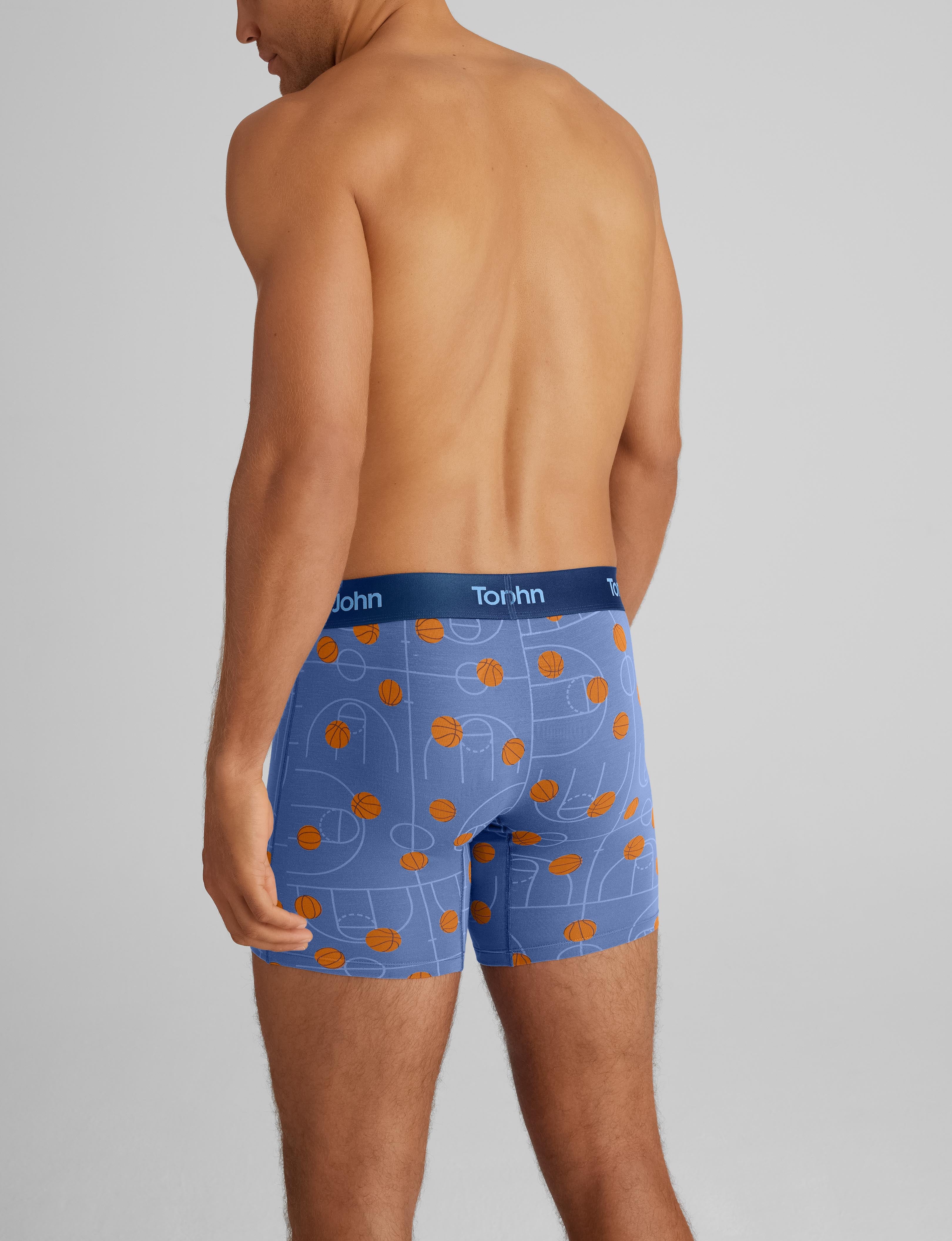 Second Skin Mid Length Boxer Brief 6-Pack - Ultra Soft Breathable Men's Underwear for All-Day Comfort - Perfect for Workout, Travel & Daily Wear