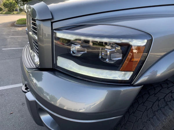 AlphaRex LUXX LED Projector Headlights for Dodge Ram 1500 (2006-2008) & 2500/3500 (2006-2009) - Black Housing, High Performance Lighting Upgrade for Off-Road & Night Driving