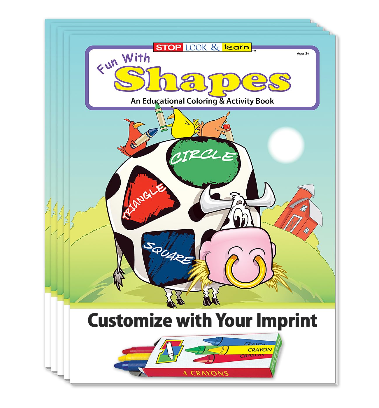 ZOCO 250-Pack Custom Shape Coloring Books for Kids with Crayons - Preschool Learning Activities, Educational Games & Puzzles - Perfect for Classroom, Birthday Parties & Homeschooling