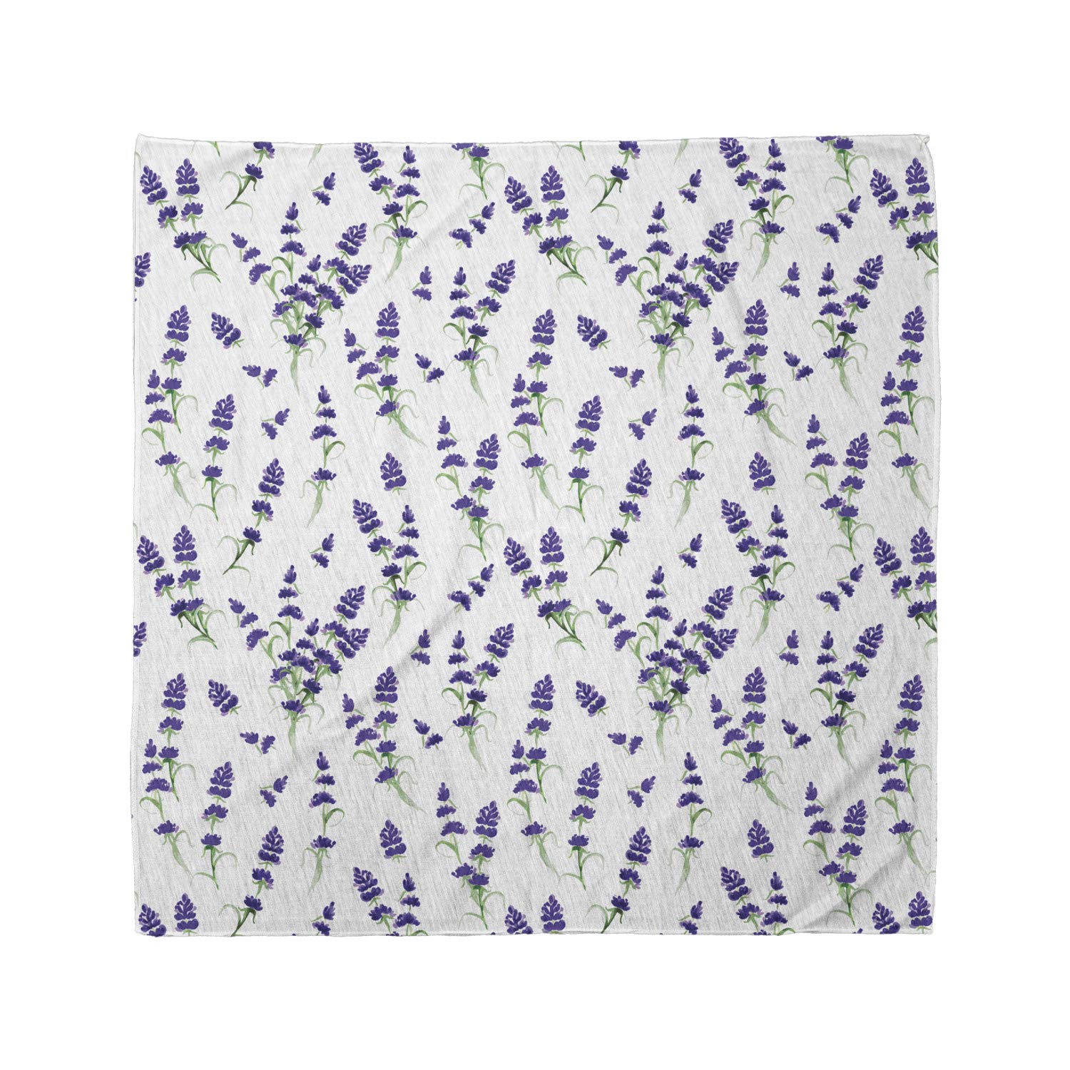 Ambesonne Botanical Bandana - Lavender Bouquet Romance Print Unisex Head Scarf & Neck Tie for Men Women | Perfect for Outdoor Activities, Music Festivals, Hiking & Fashion Accessories