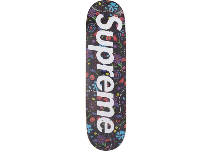 SUPREME 19SS Airbrushed Floral Skateboard Set of 2 - Complete Skateboard Deck for Street & Park Skating - Perfect for Beginners & Pro Skaters