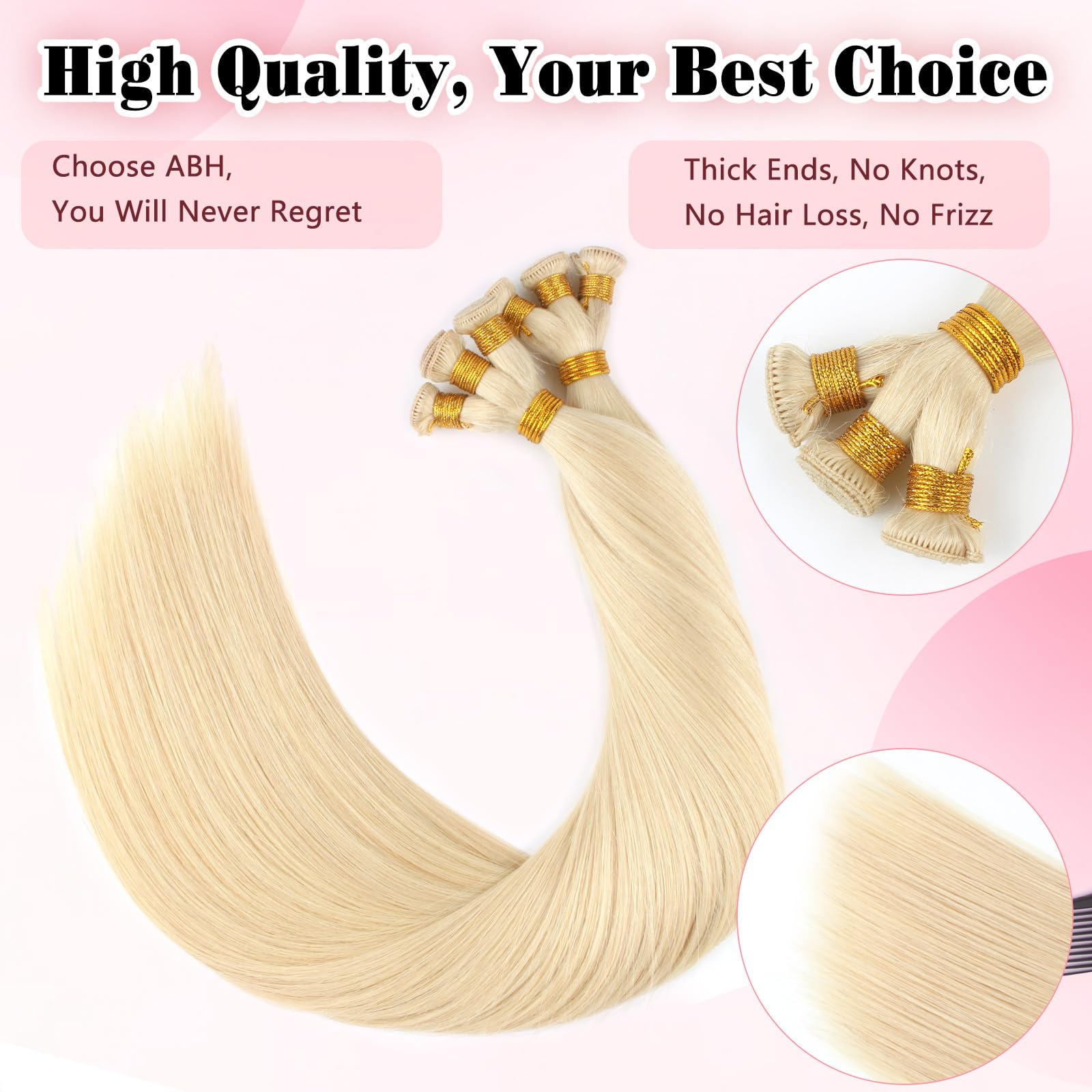 ABH AMAZINGBEAUTY Sew-in Hand-Tied Weft Hair Extensions 20
