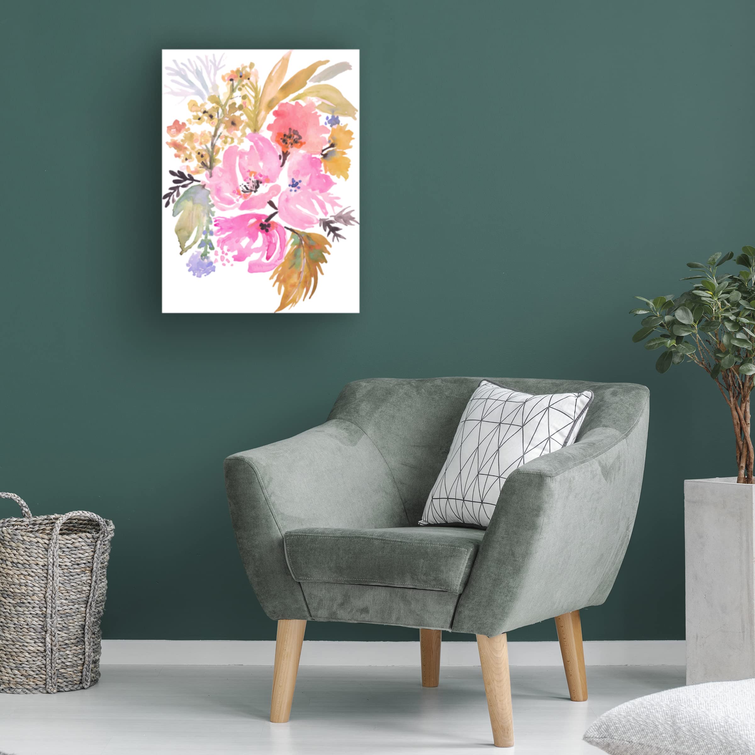 Karen Fields 'Flower Posy IV' Canvas Wall Art Print - Floral Home Decor for Living Room, Bedroom & Office | Trademark Fine Art Collection